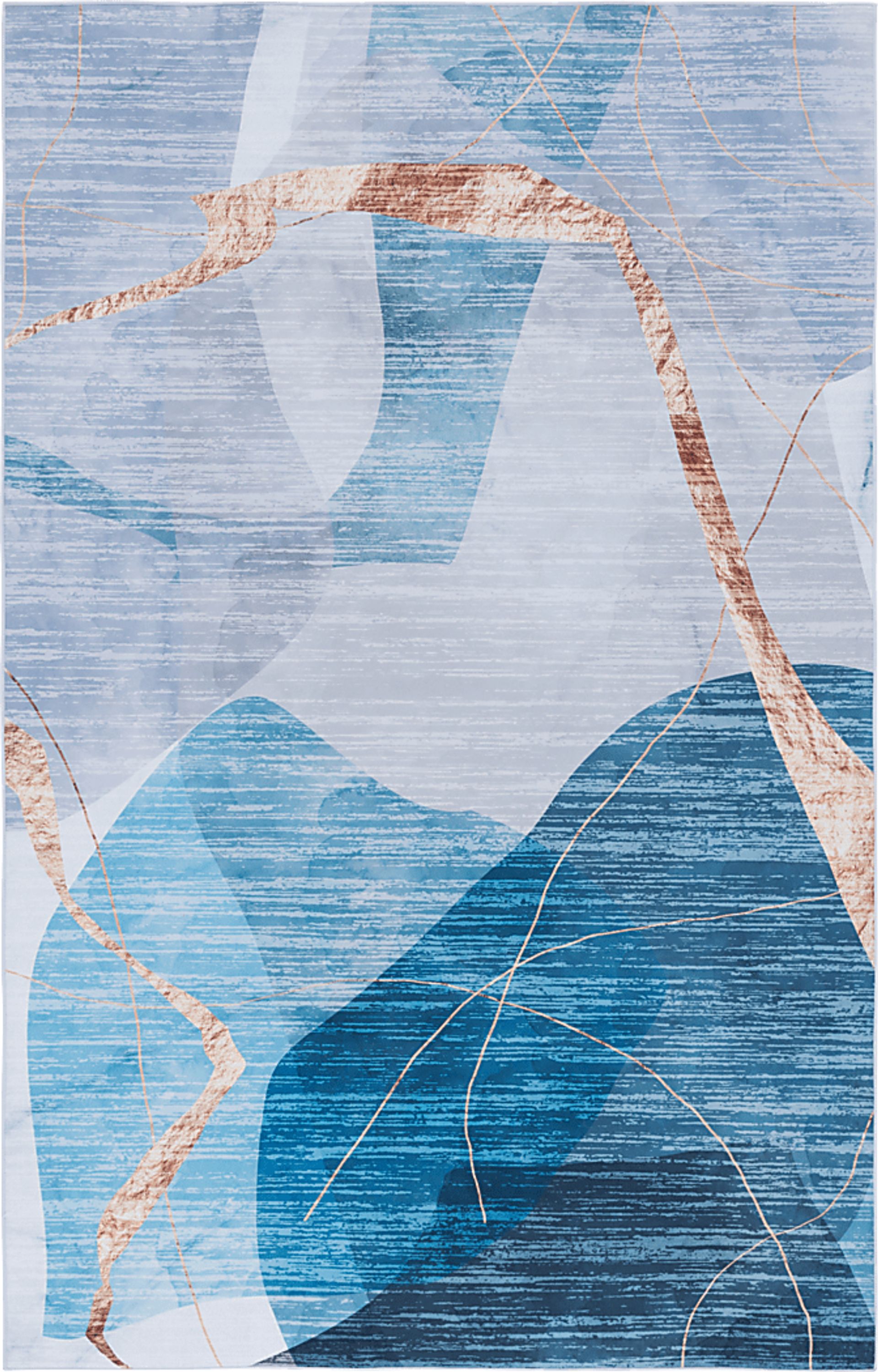 Fician Blue/Gold 8' x 10' Rug - Image 1