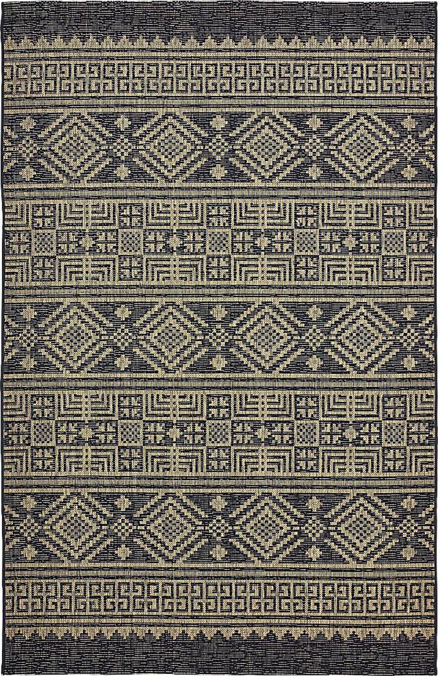 Fidelina Black 7'9 x 9'5 Indoor/Outdoor Rug - Thumbnail - Image 1