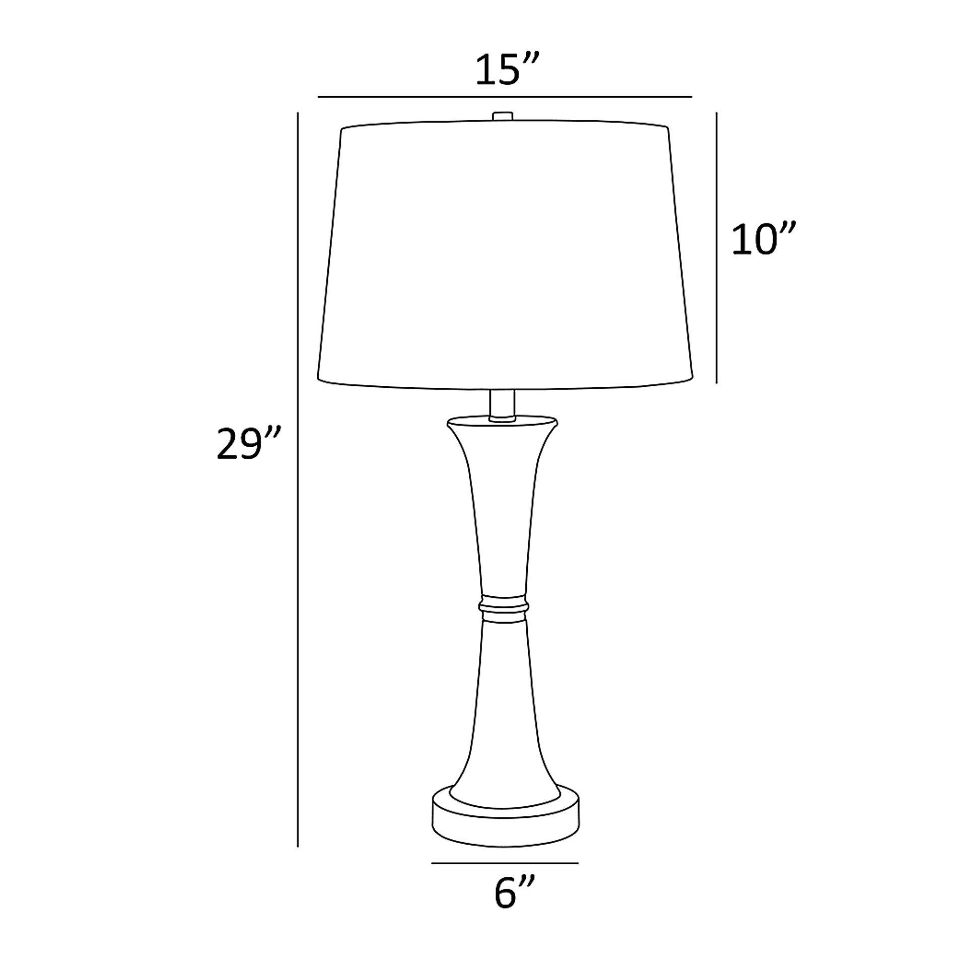Fieldcrest Point Nickel Table Lamps, Set of 2 - Image 7
