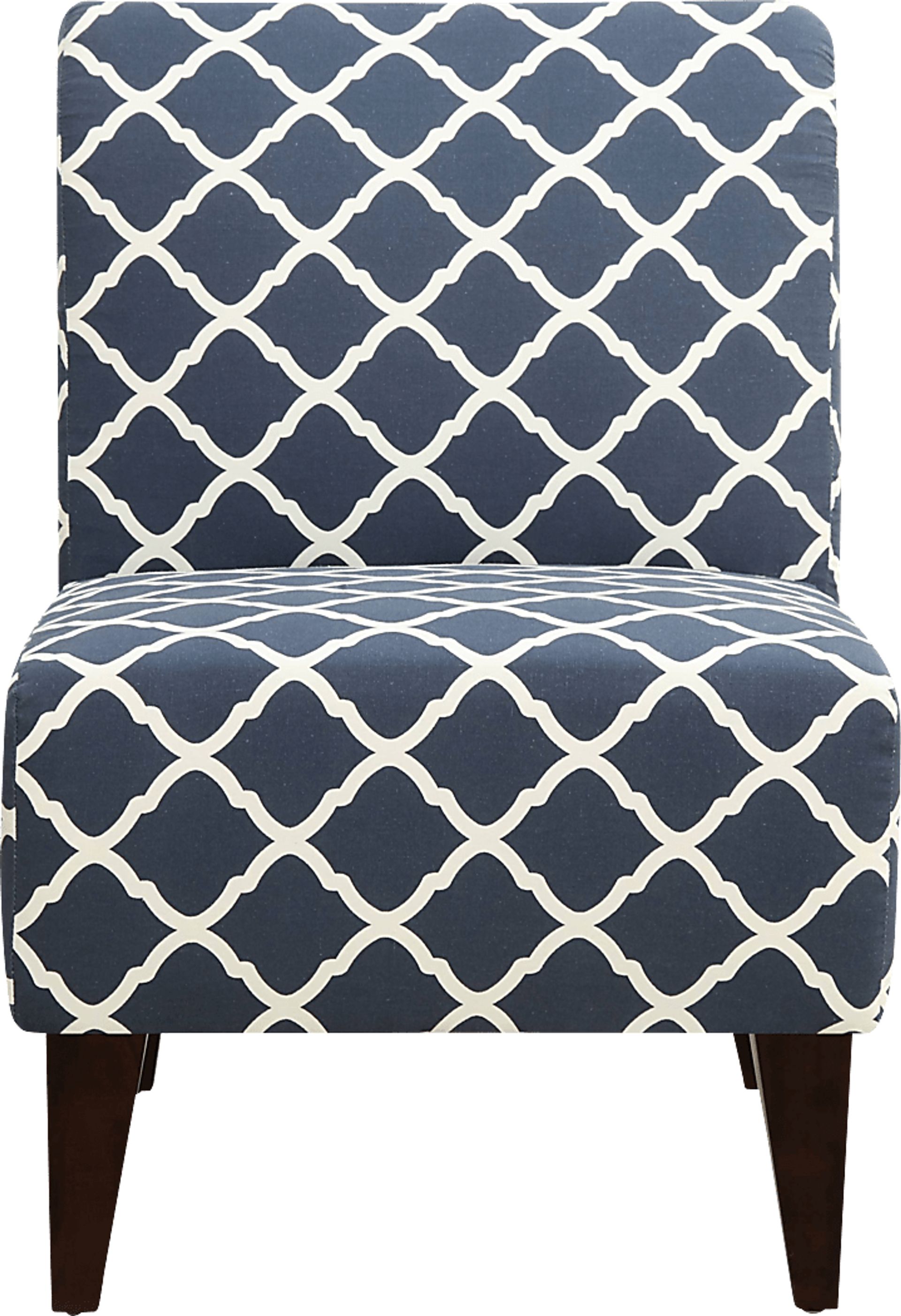 Fielden I Blue Pattern Accent Chair - Image 3