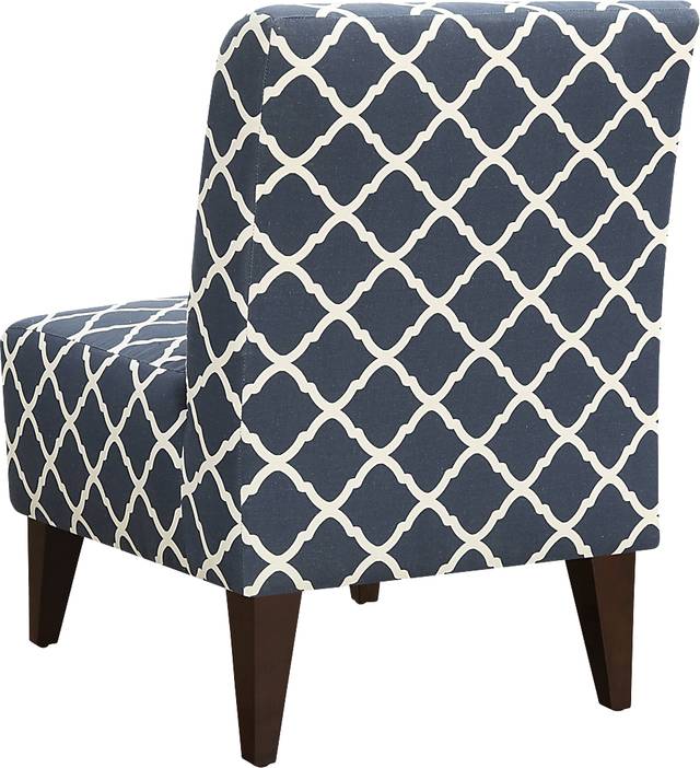 Fielden I Blue Pattern Accent Chair - Thumbnail - Image 4