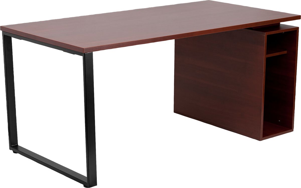 Fielder Mahogany Dark Wood Desk Rooms to Go