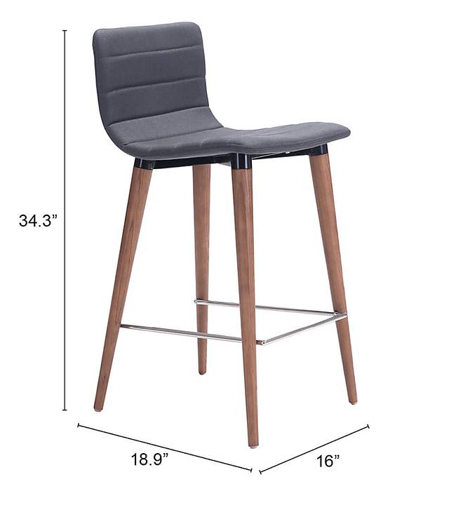 Fifer Gray Counter Height Stool, Set of 2 - Thumbnail - Image 6