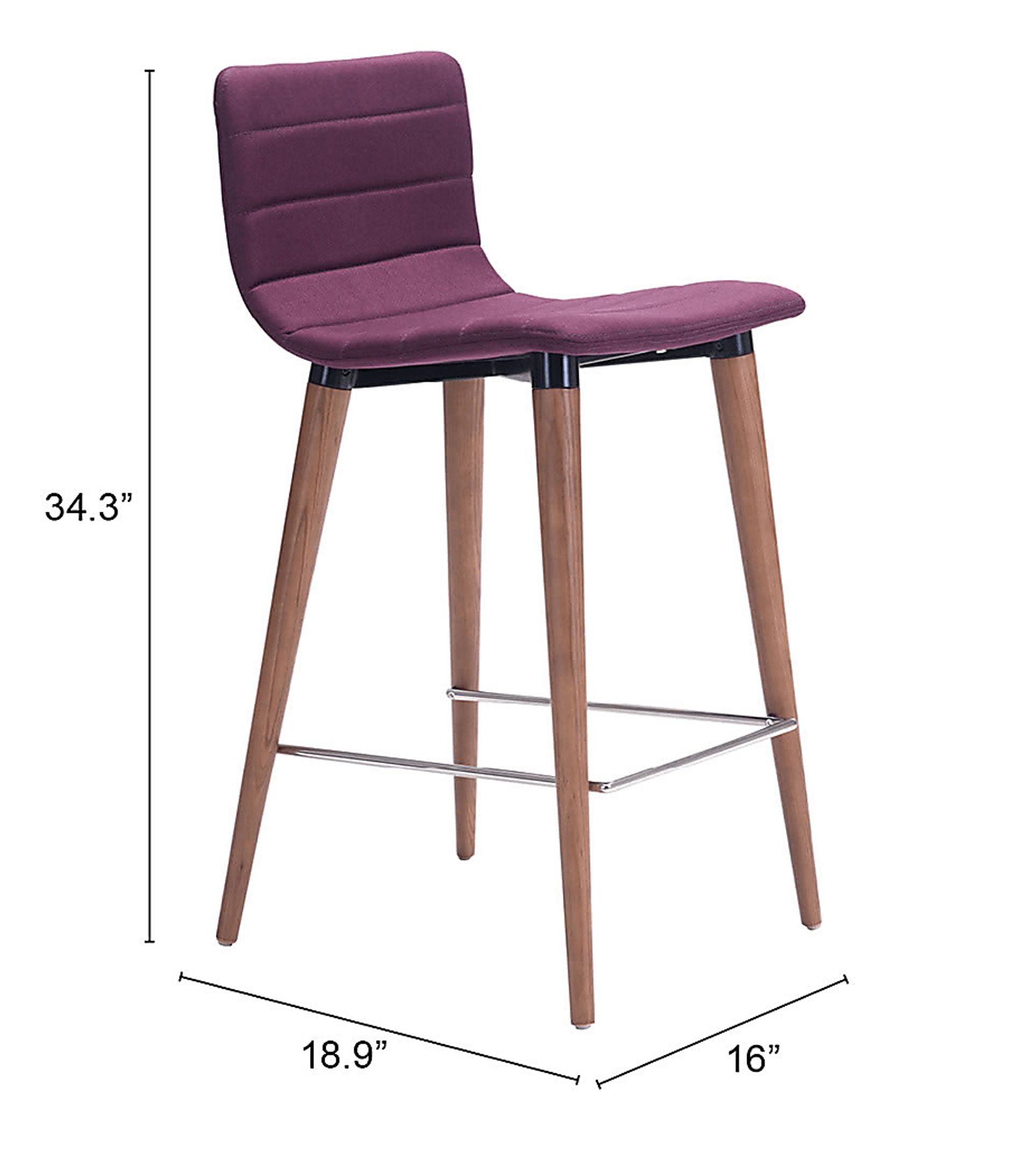 Fifer Purple Counter Height Stool, Set of 2 - Image 6
