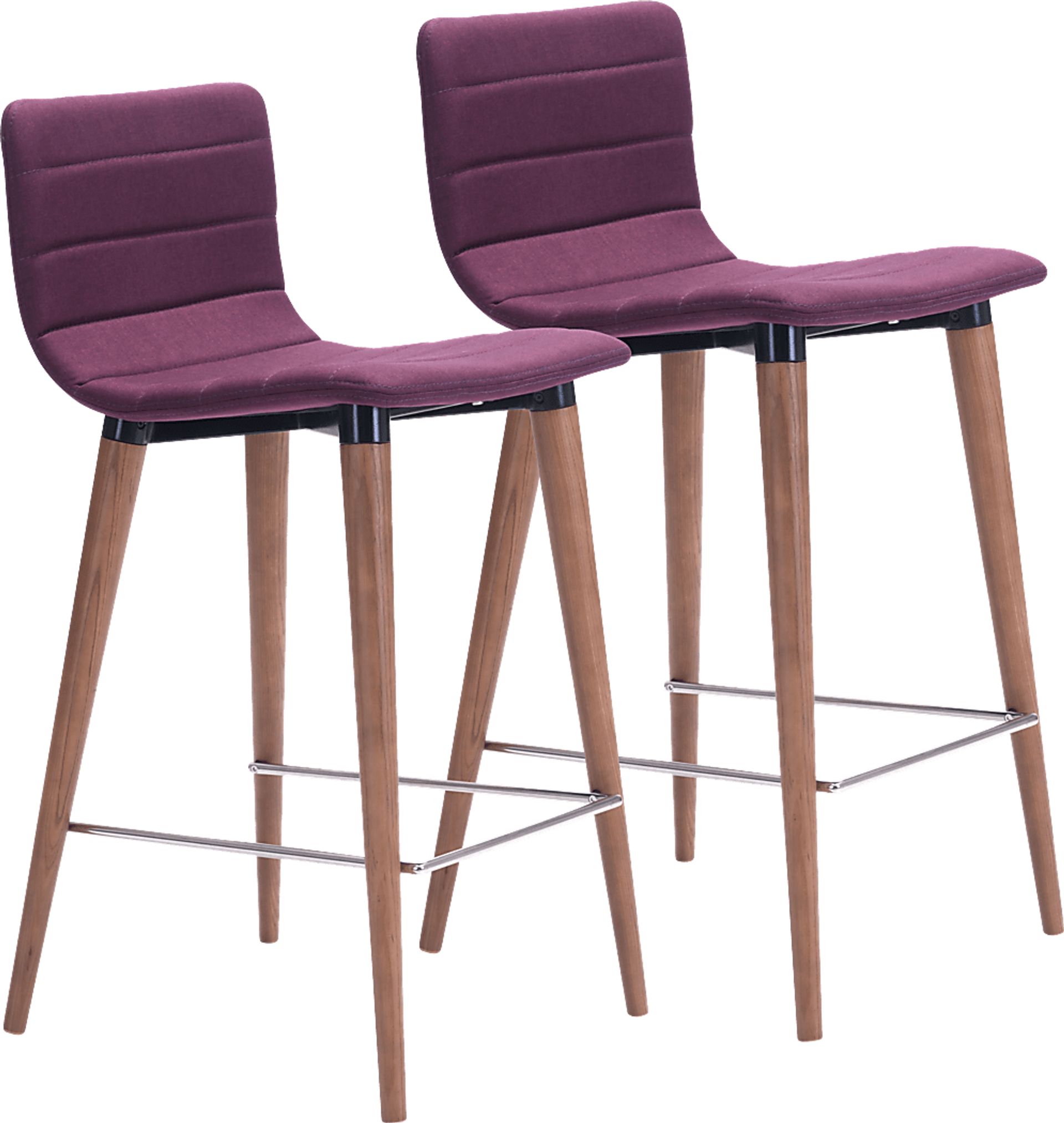 Fifer Purple Counter Height Stool, Set of 2 - Image 1