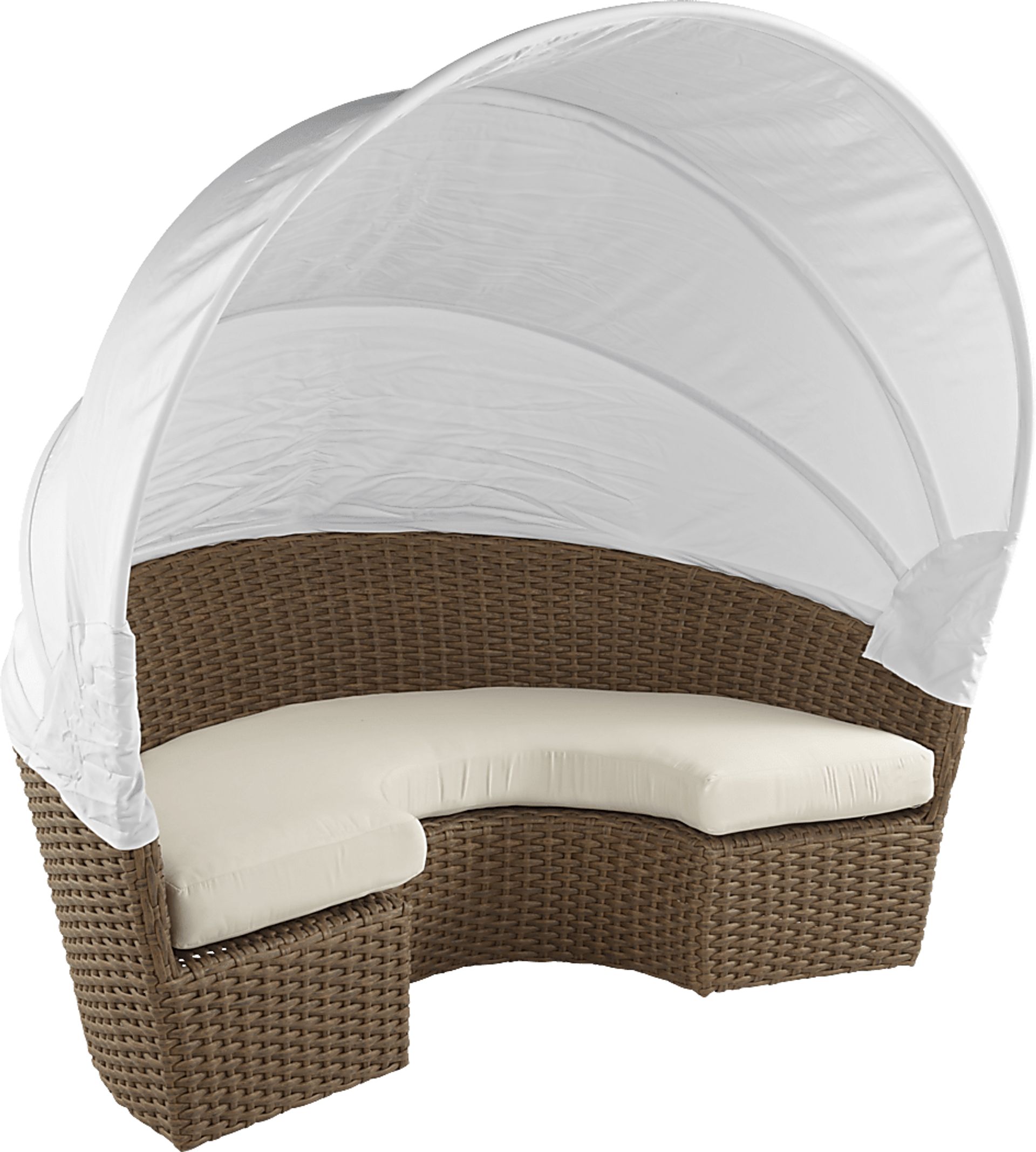 Palisades Brown Outdoor Daybed with Natural Cushions - Image 5