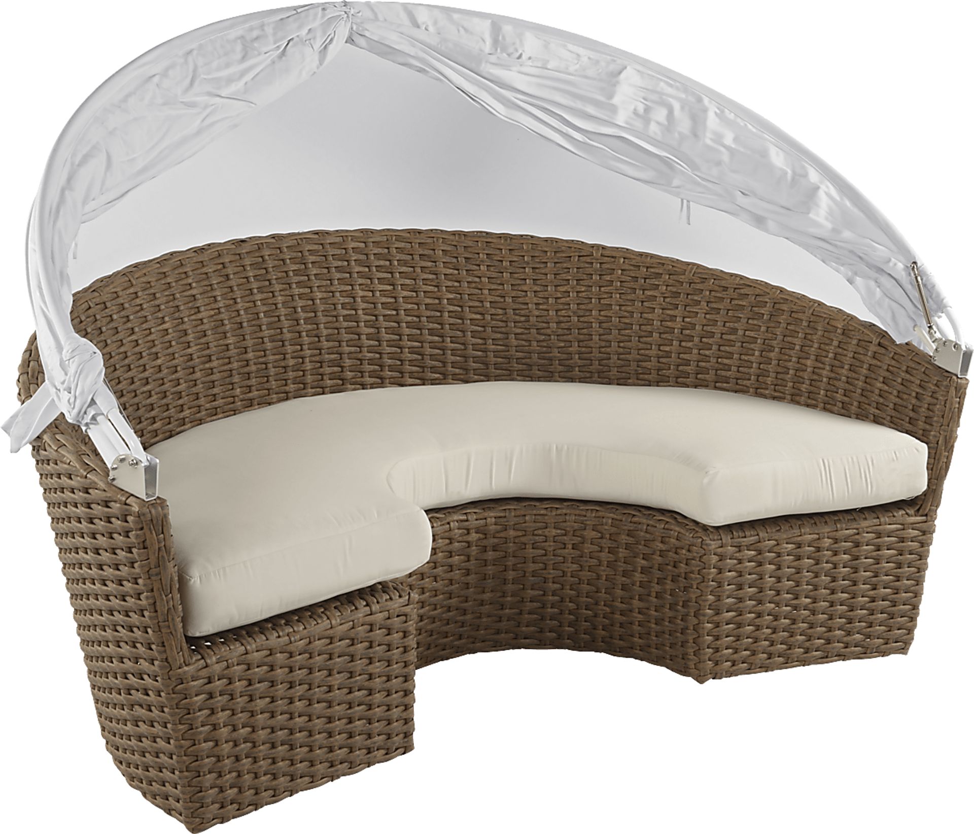 Palisades Brown Outdoor Daybed with Natural Cushions - Image 8