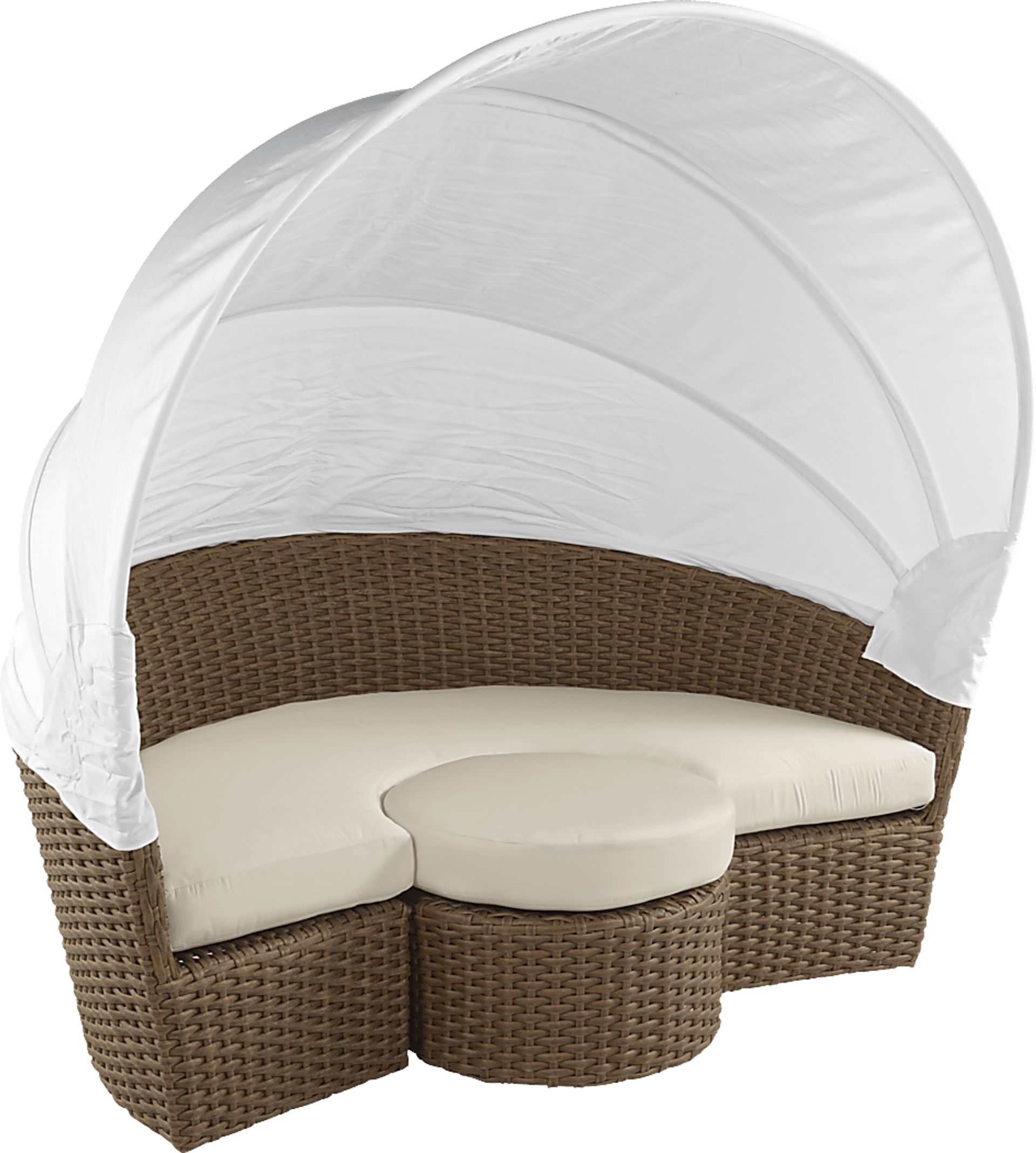 Palisades Brown Outdoor Daybed with Natural Cushions - Image 9
