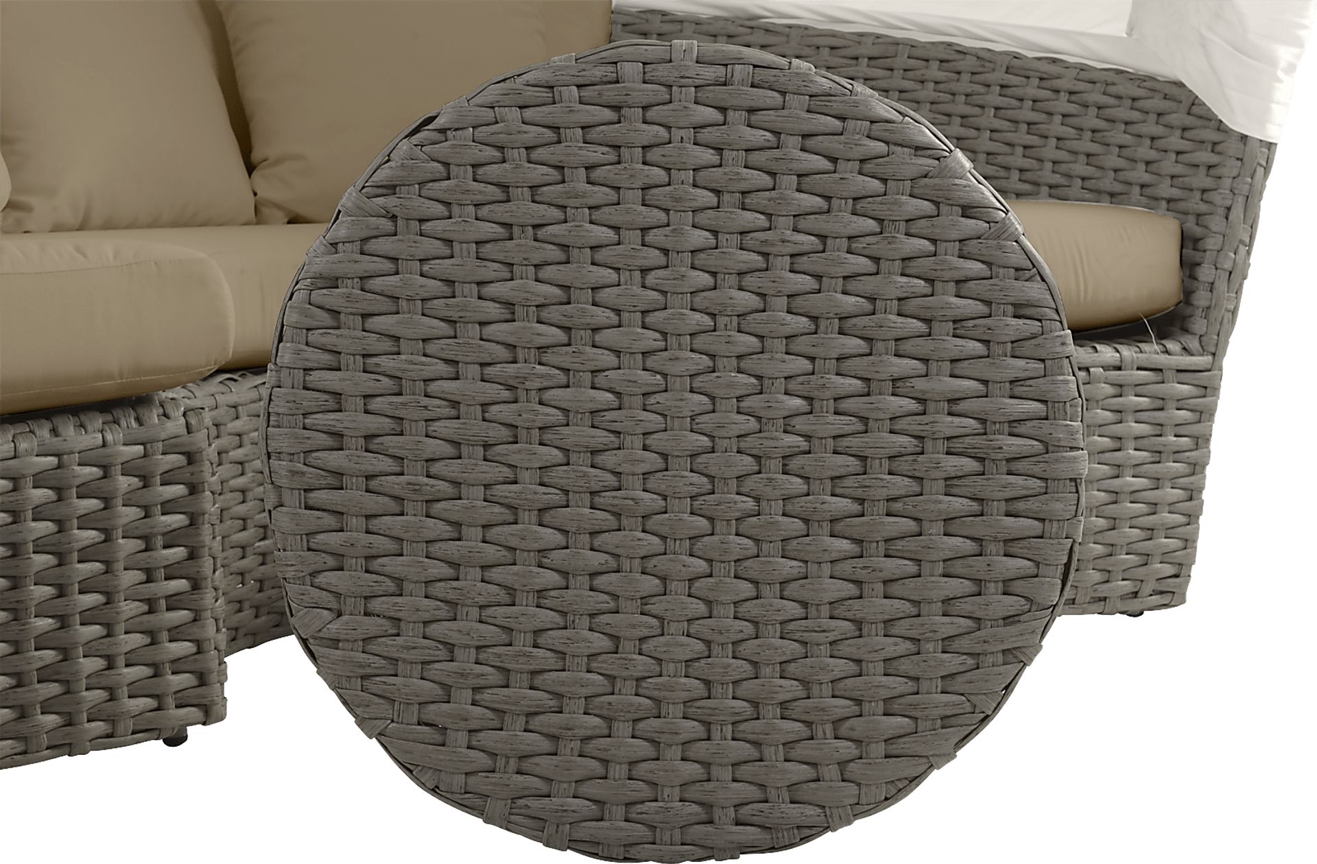Palisades Brown Outdoor Daybed with Heather Beige Cushions - Image 6