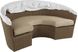 Palisades Brown Outdoor Daybed with Heather Beige Cushions