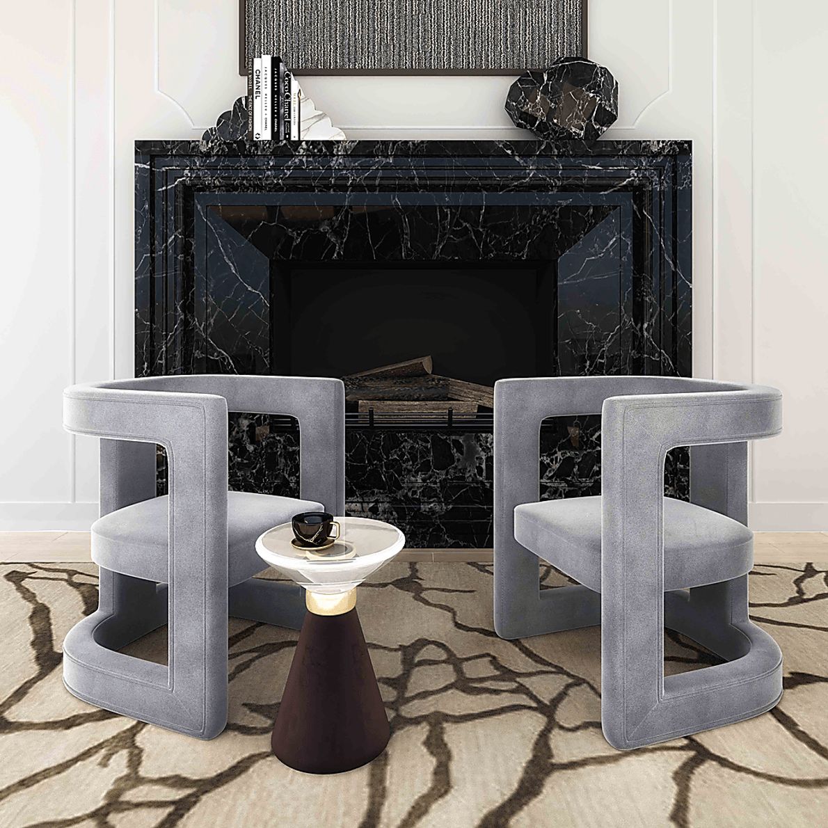 Figeac Gray Accent Table