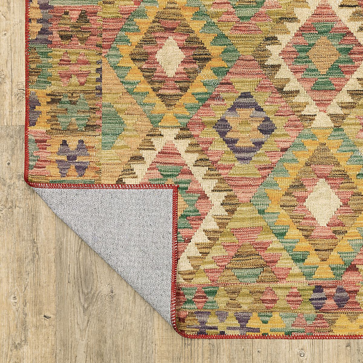 Figuers Multi Polyester Fabric Rug | Rooms to Go