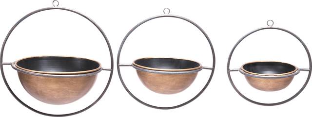 Filbert Black Outdoor Set of 3 Metal Vases - Thumbnail - Image 2