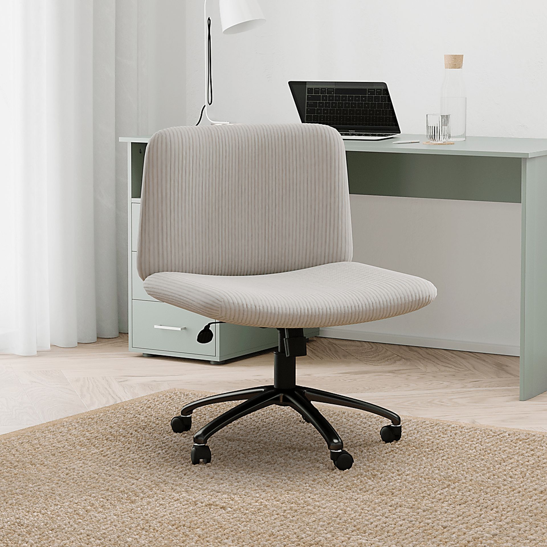 Fileera Beige Desk Chair - Image 2