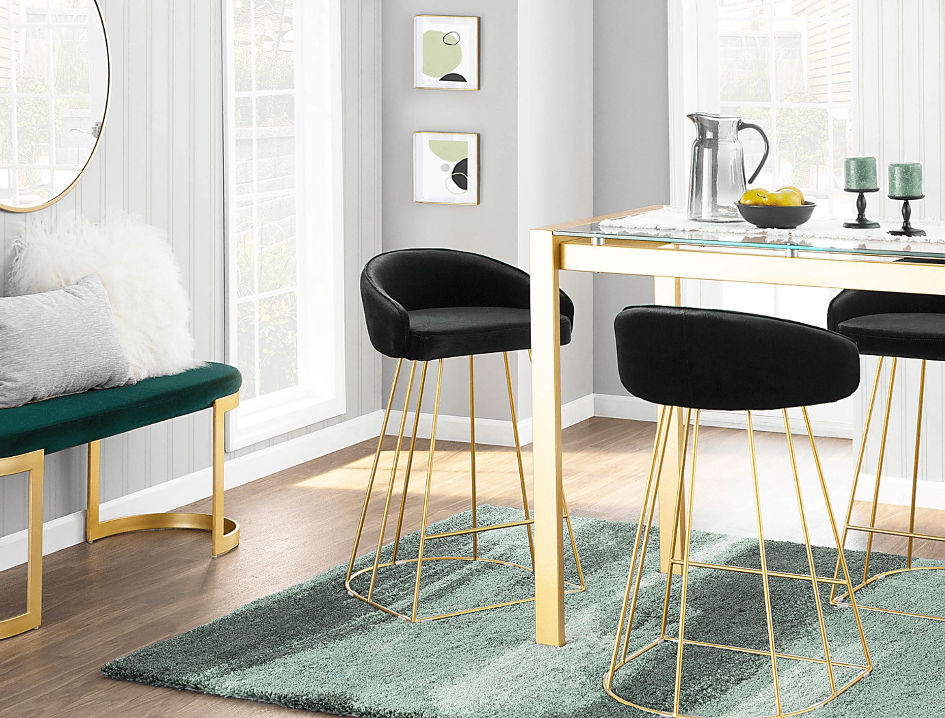 Filia Black Counter Height Stool, Set of 2 - Image 5
