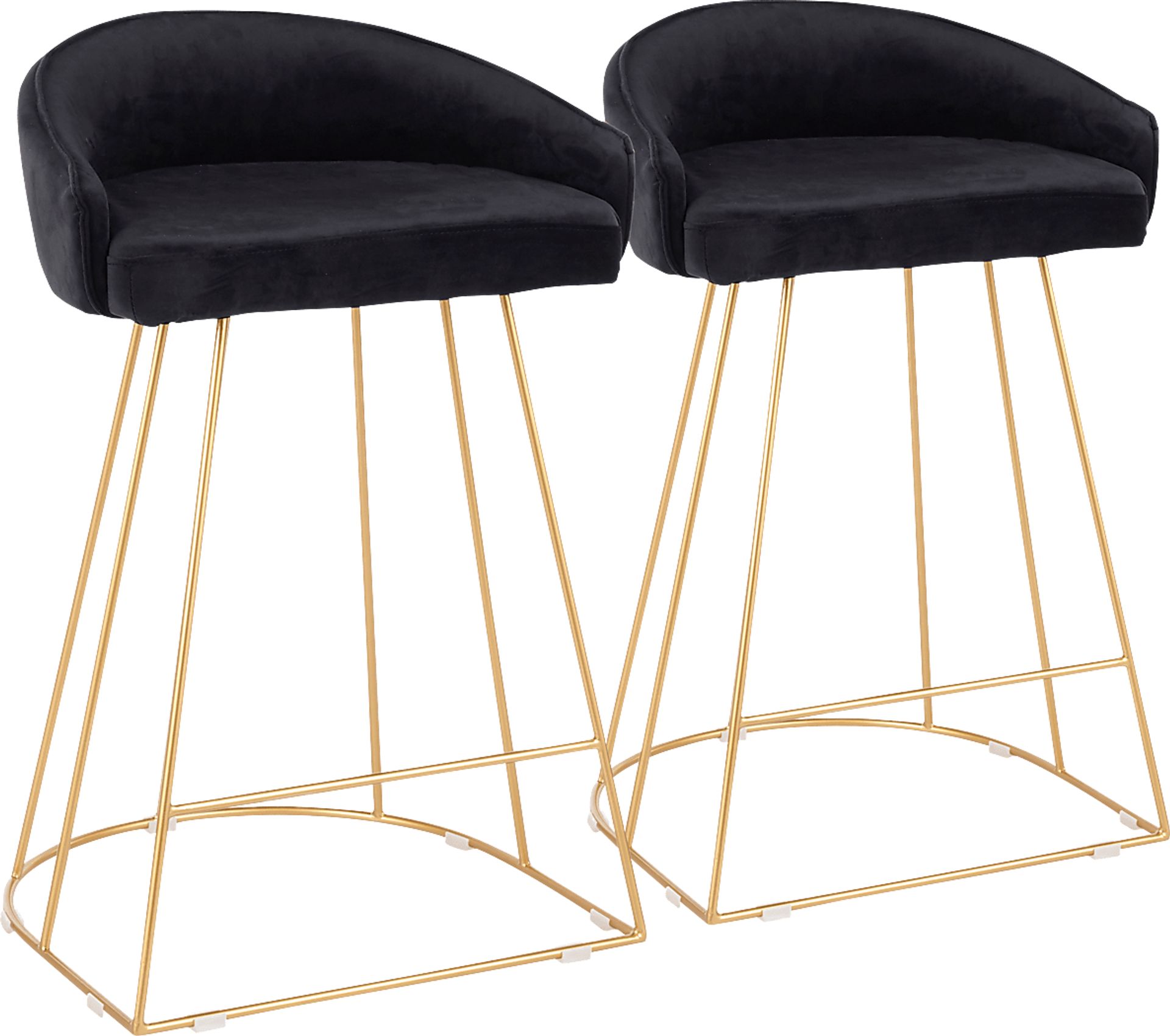 Filia Black Counter Height Stool, Set of 2 - Image 1