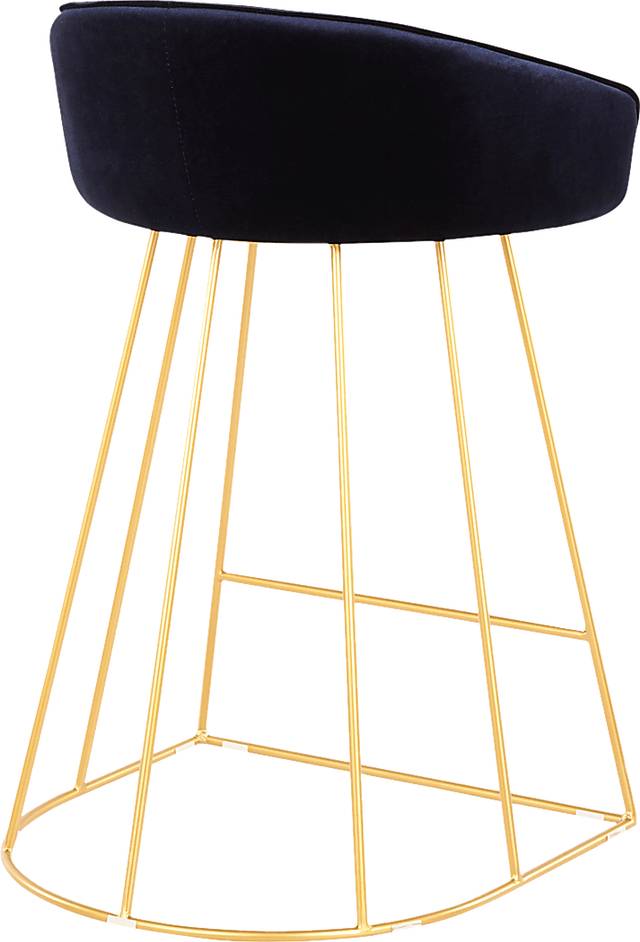 Filia Blue Counter Height Stool, Set of 2 - Thumbnail - Image 2
