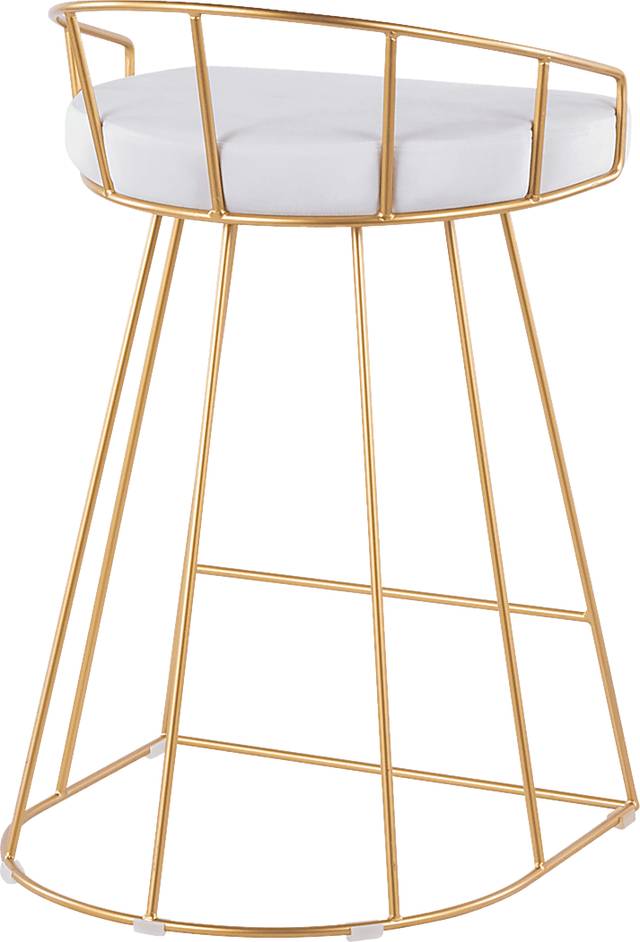 Filia Gold Counter Height Stool, Set of 2 - Thumbnail - Image 2