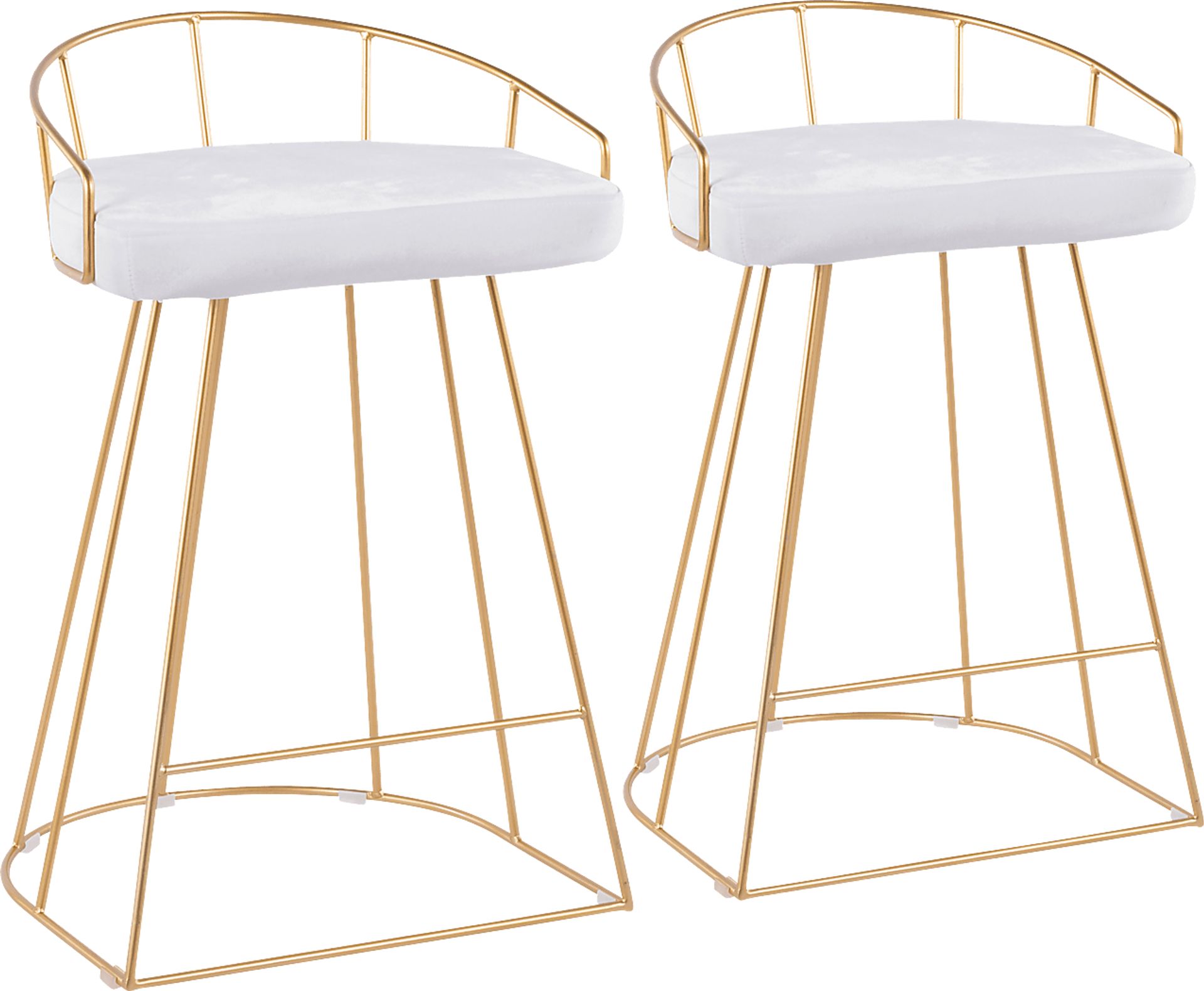 Filia Gold Counter Height Stool, Set of 2 - Image 1