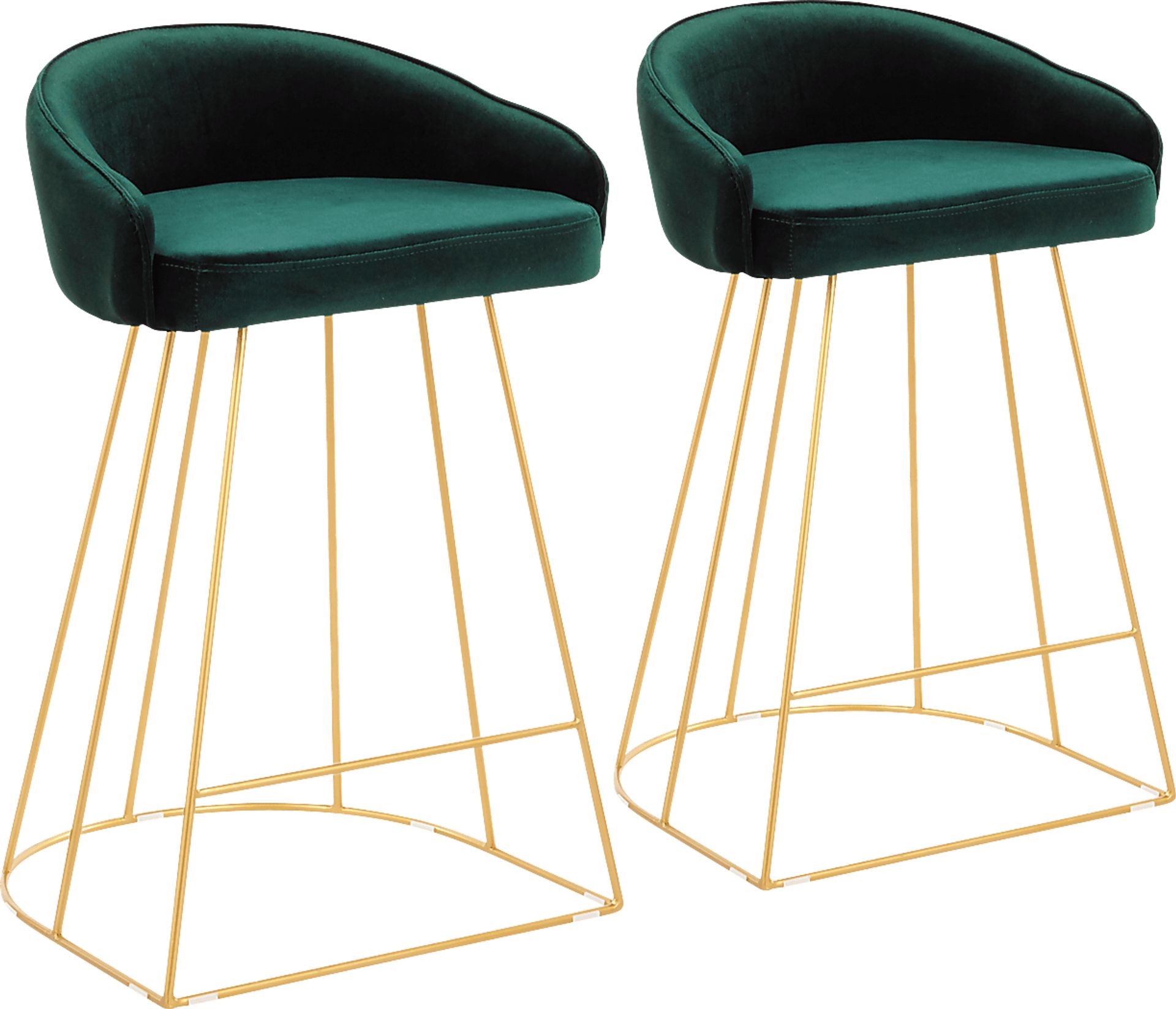 Filia Green Counter Height Stool, Set of 2 - Image 1
