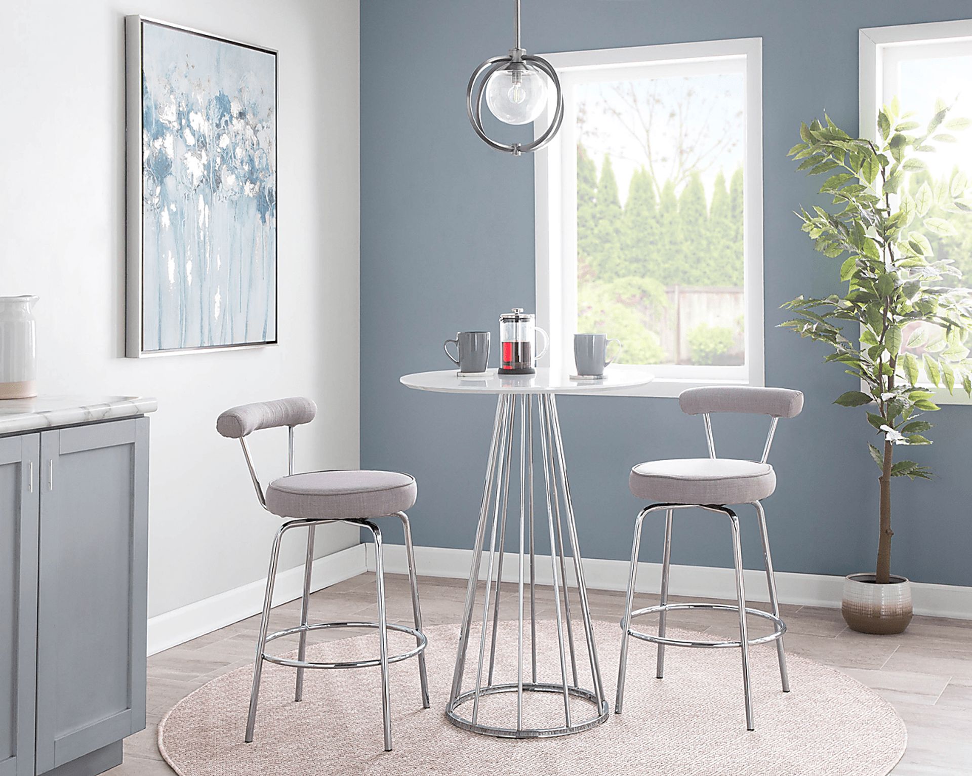 Filia III White Counter Height Dining Table - Image 3
