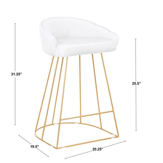 Filia White Counter Height Stool, Set of 2 - Thumbnail - Image 3