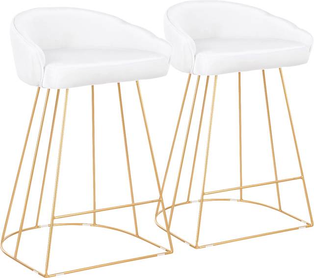 Filia White Counter Height Stool, Set of 2 - Thumbnail - Image 1