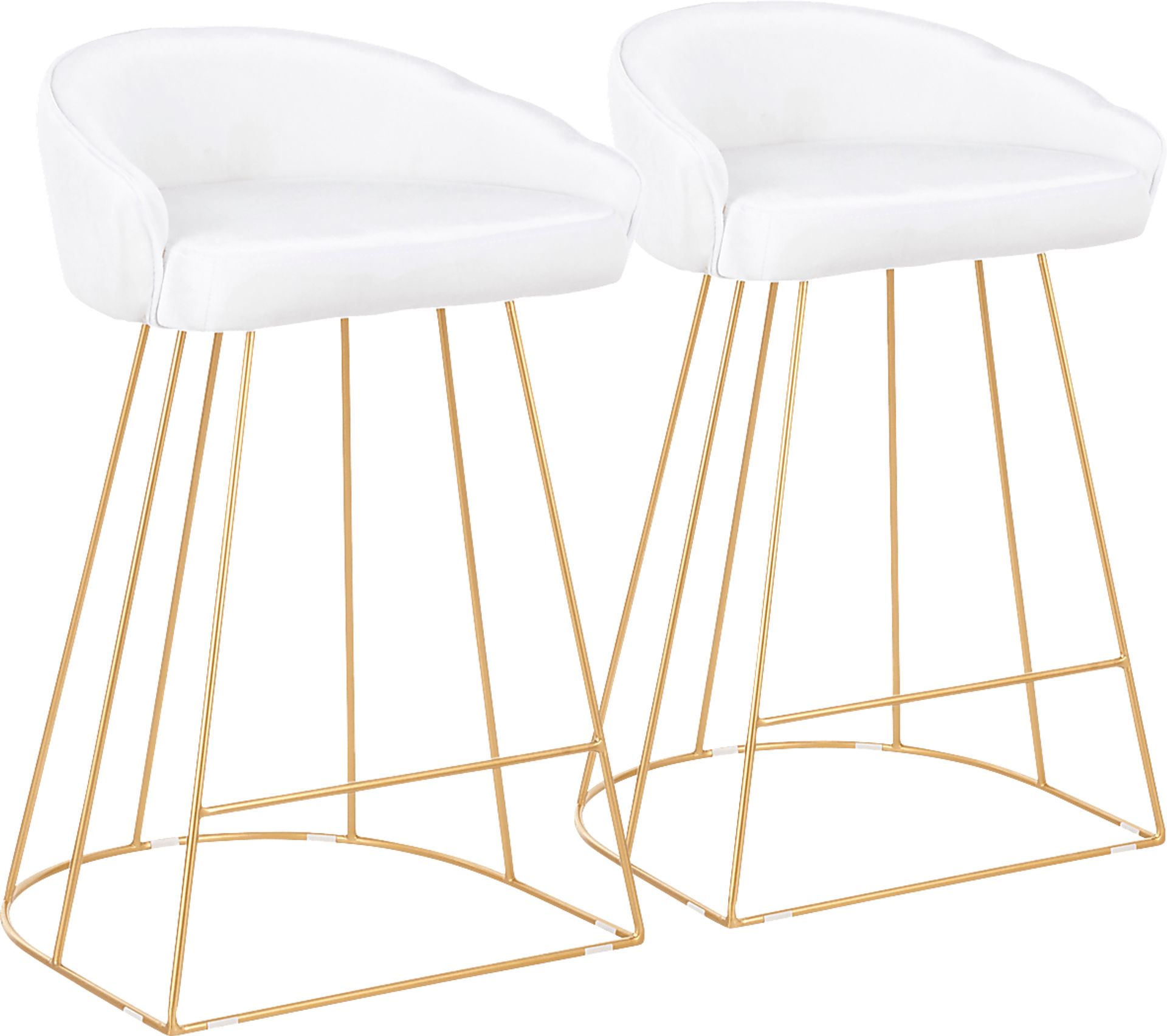 Filia White Counter Height Stool, Set of 2 - Image 1