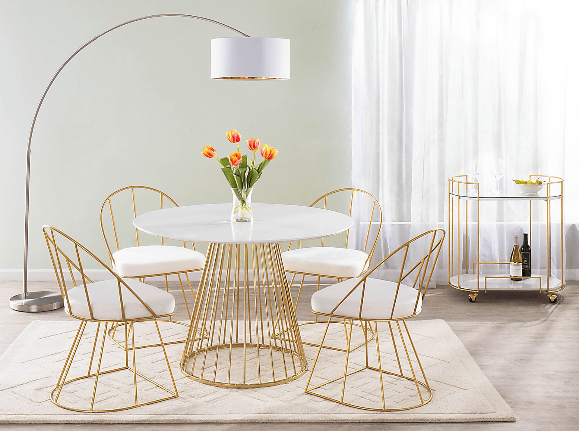 Filia White Round Dining Table - Image 3