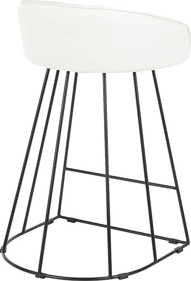Filia White Ultrahyde Counter Height Stool, Set of 2 - Thumbnail - Image 2