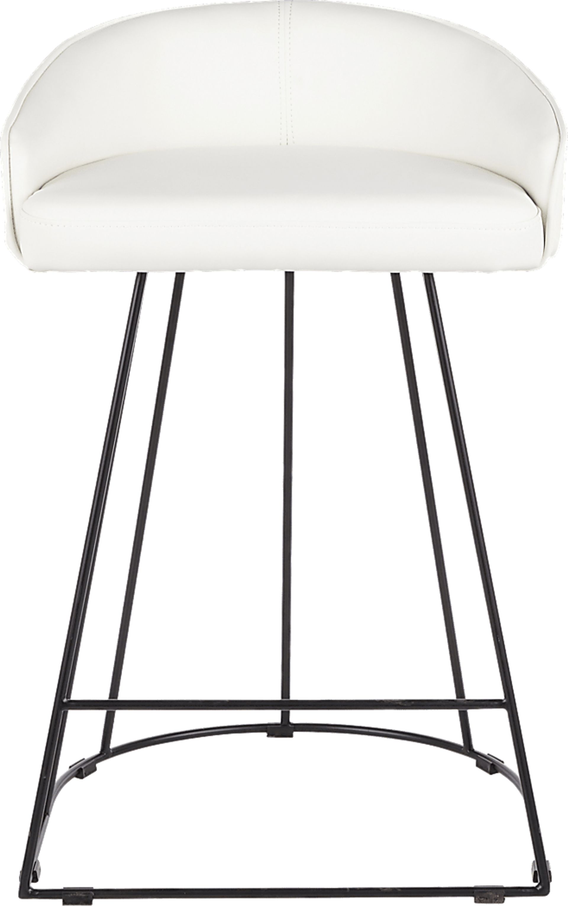 Filia White Ultrahyde Counter Height Stool, Set of 2 - Image 4