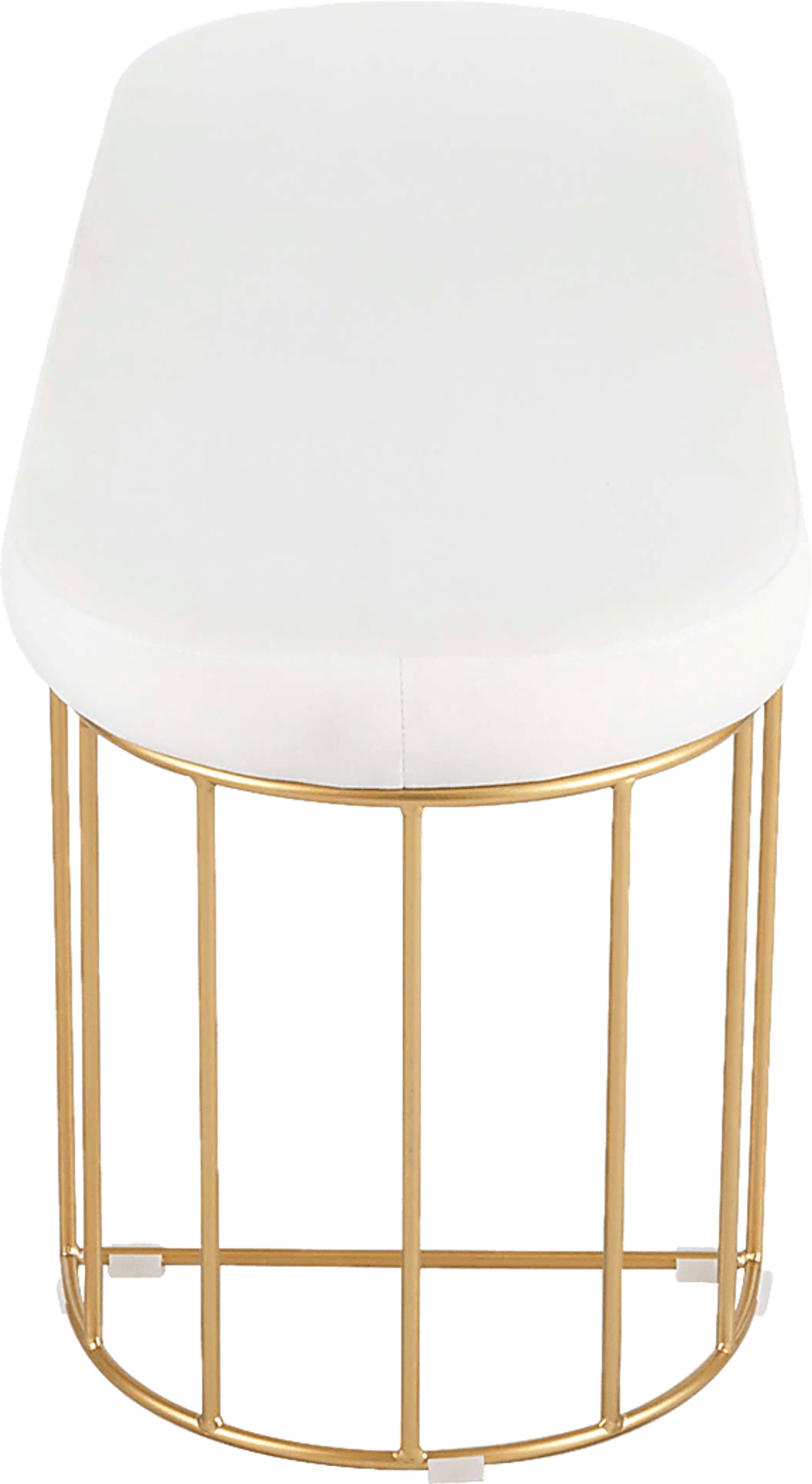 Filia White Velvet Bench - Image 4