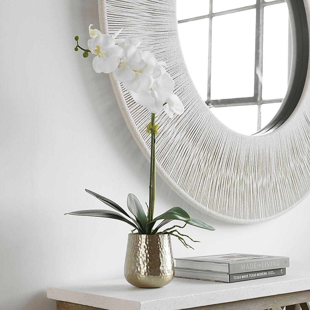 Fillingim White Faux Orchid