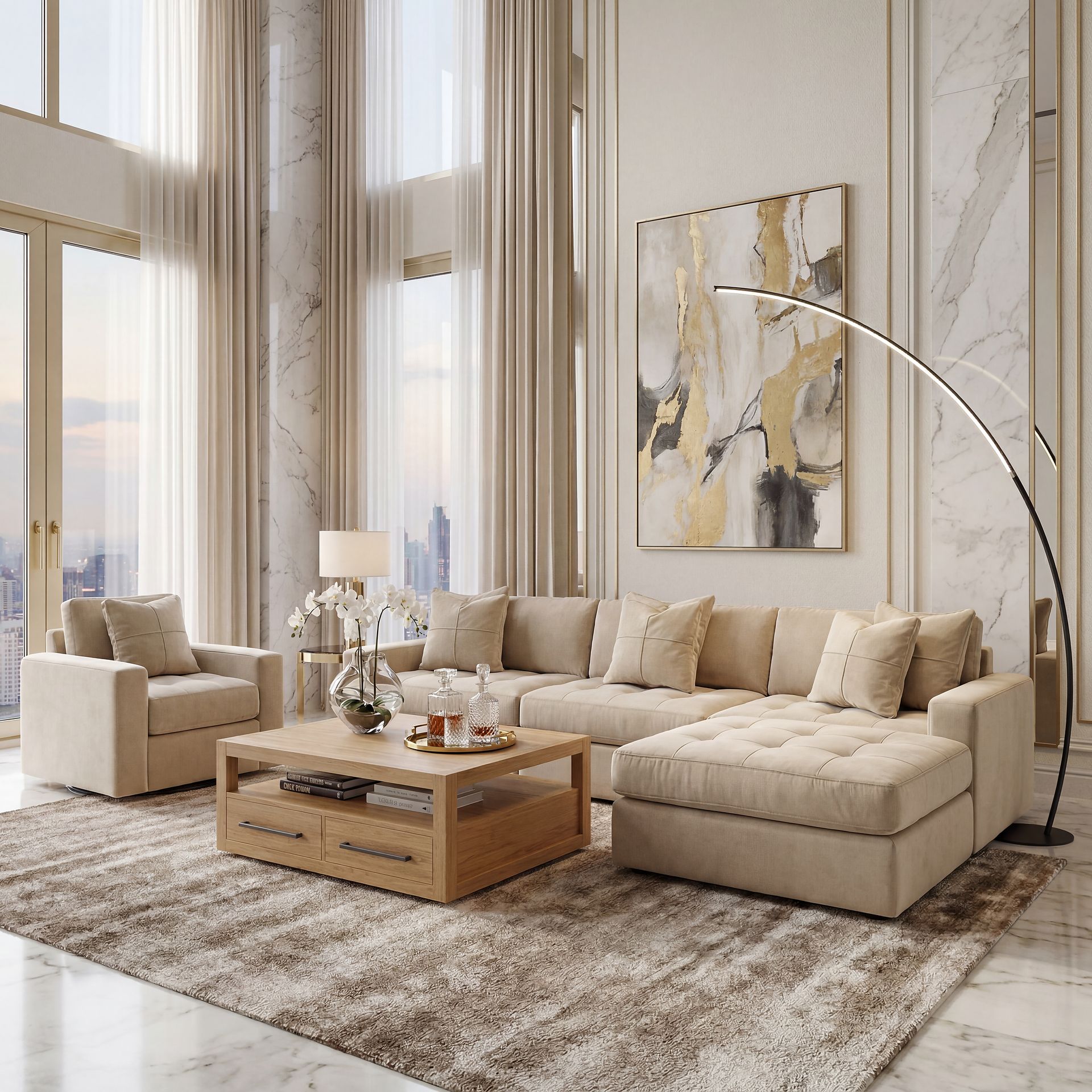 Filmore Sand 4 Pc Sectional - Image 7
