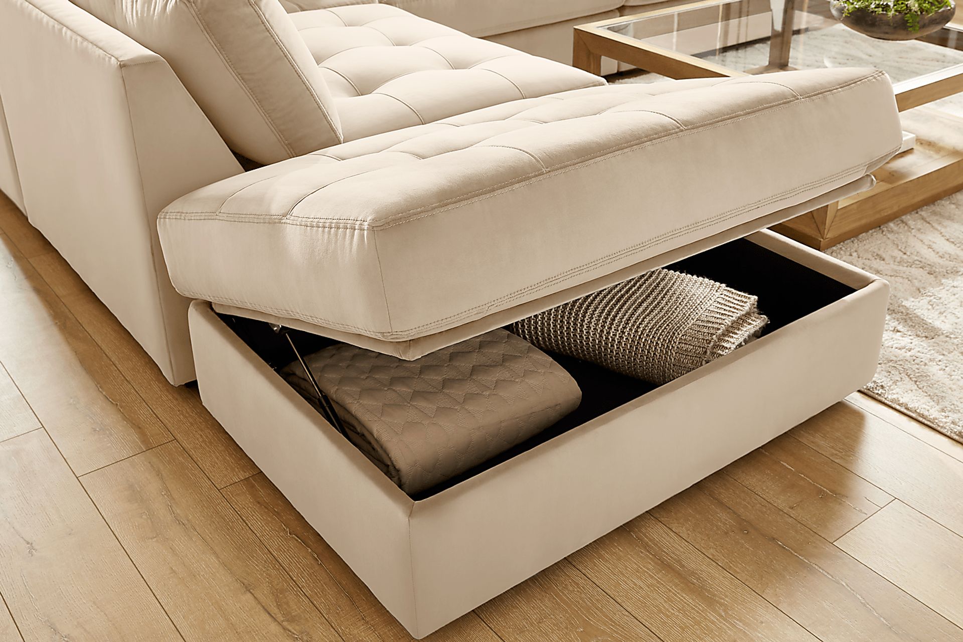 Filmore Sand Storage Ottoman - Image 4