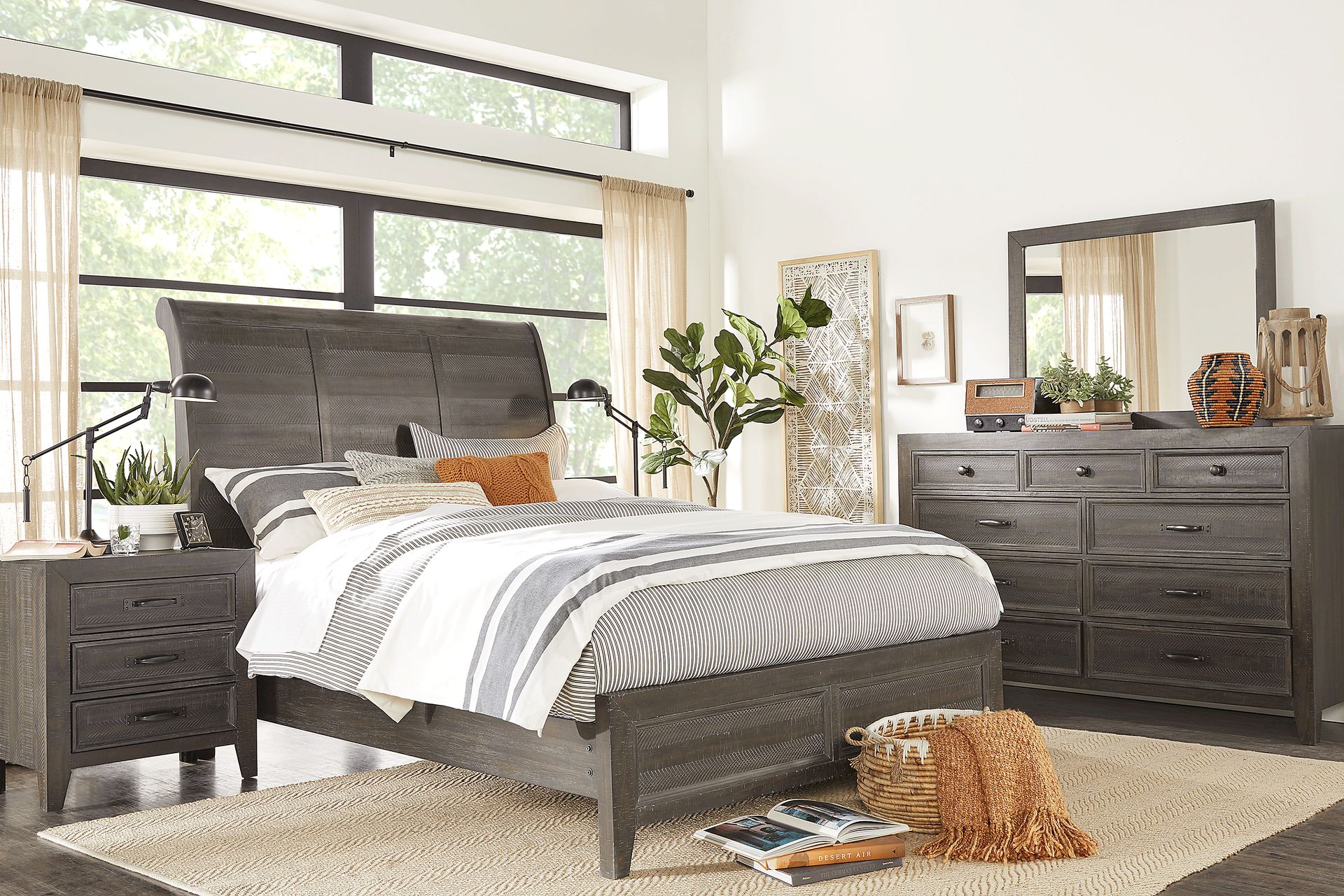 Finlay Espresso 7 Pc King Sleigh Bedroom - Image 1