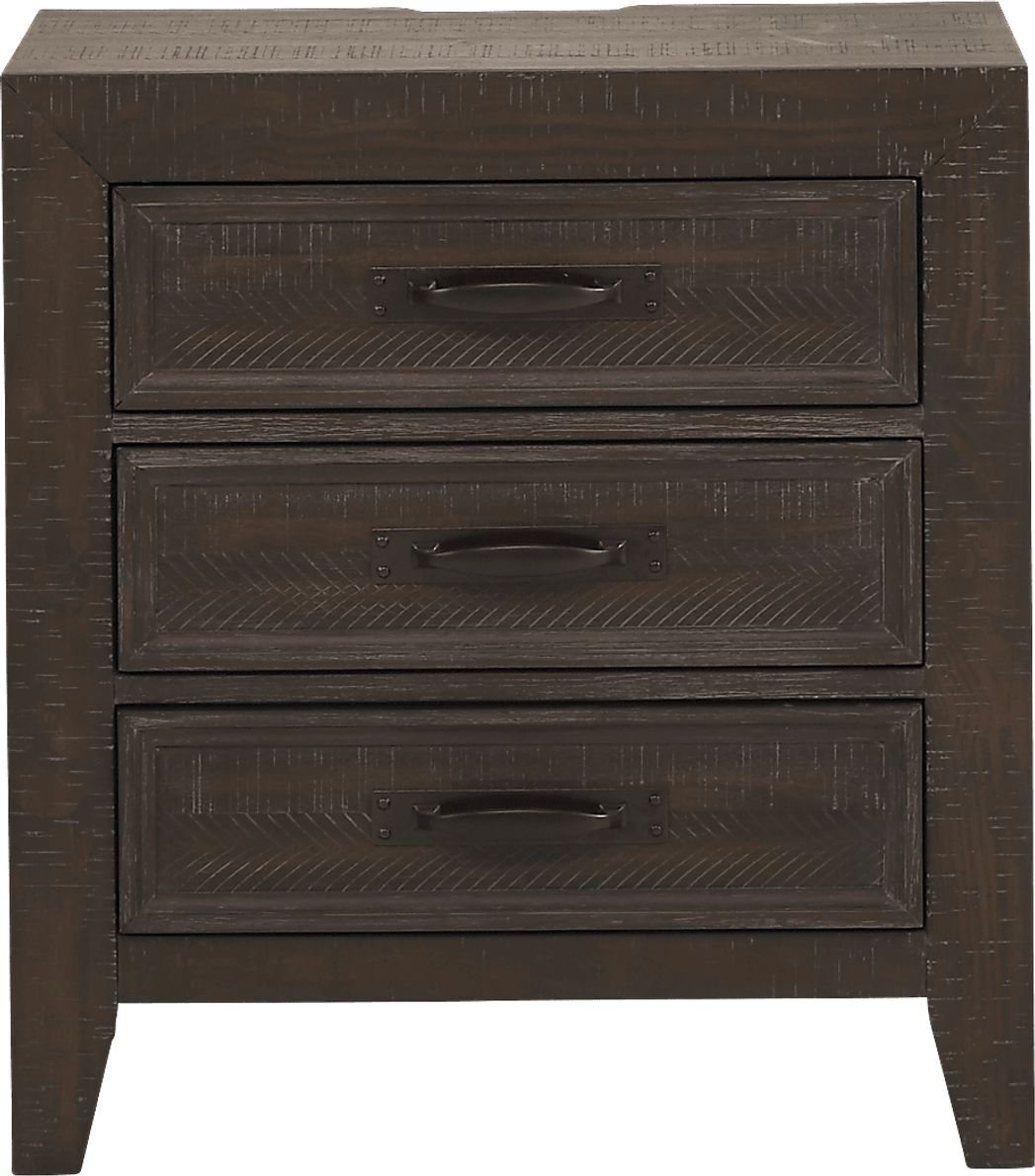 Finlay Espresso Dark Wood Nightstand - Rooms To Go