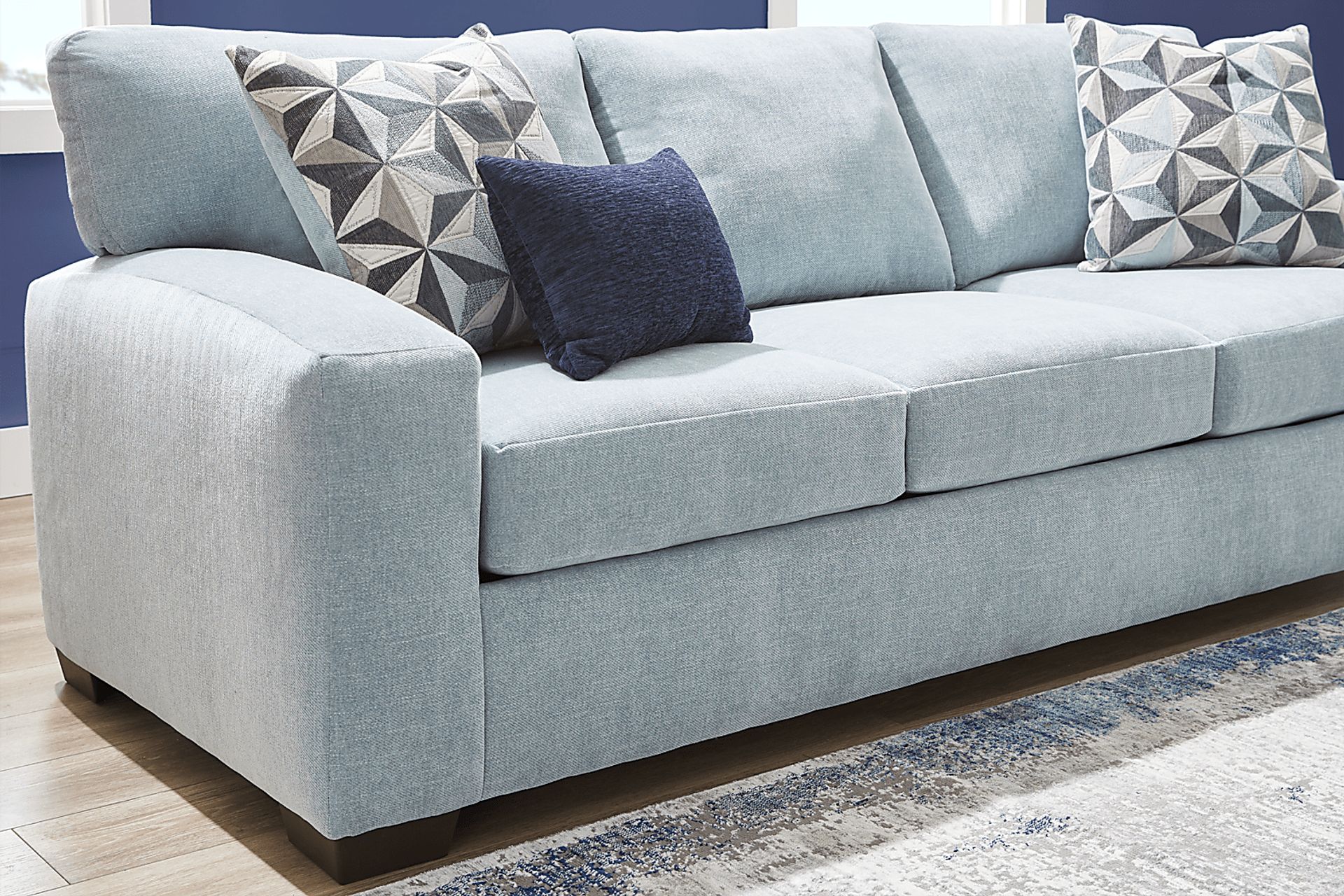Finley Point Seafoam 7 Pc Living Room with Gel Foam Sleeper Sofa - Image 3