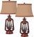 Fintry Place Red Lamp, Set of 2