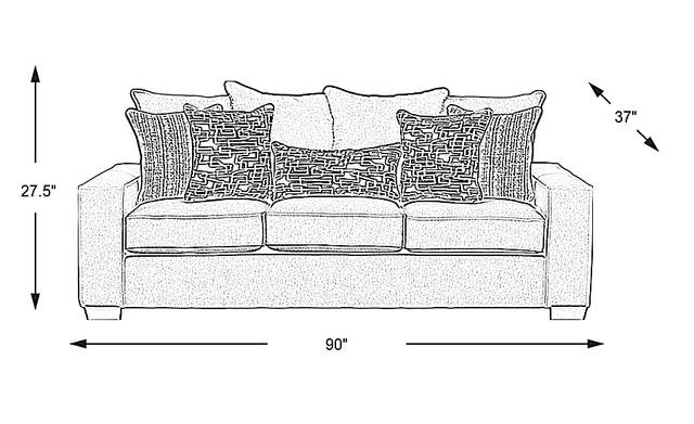 Dimension Image. Please refer to the Dimension Tab on this page for dimension details.
