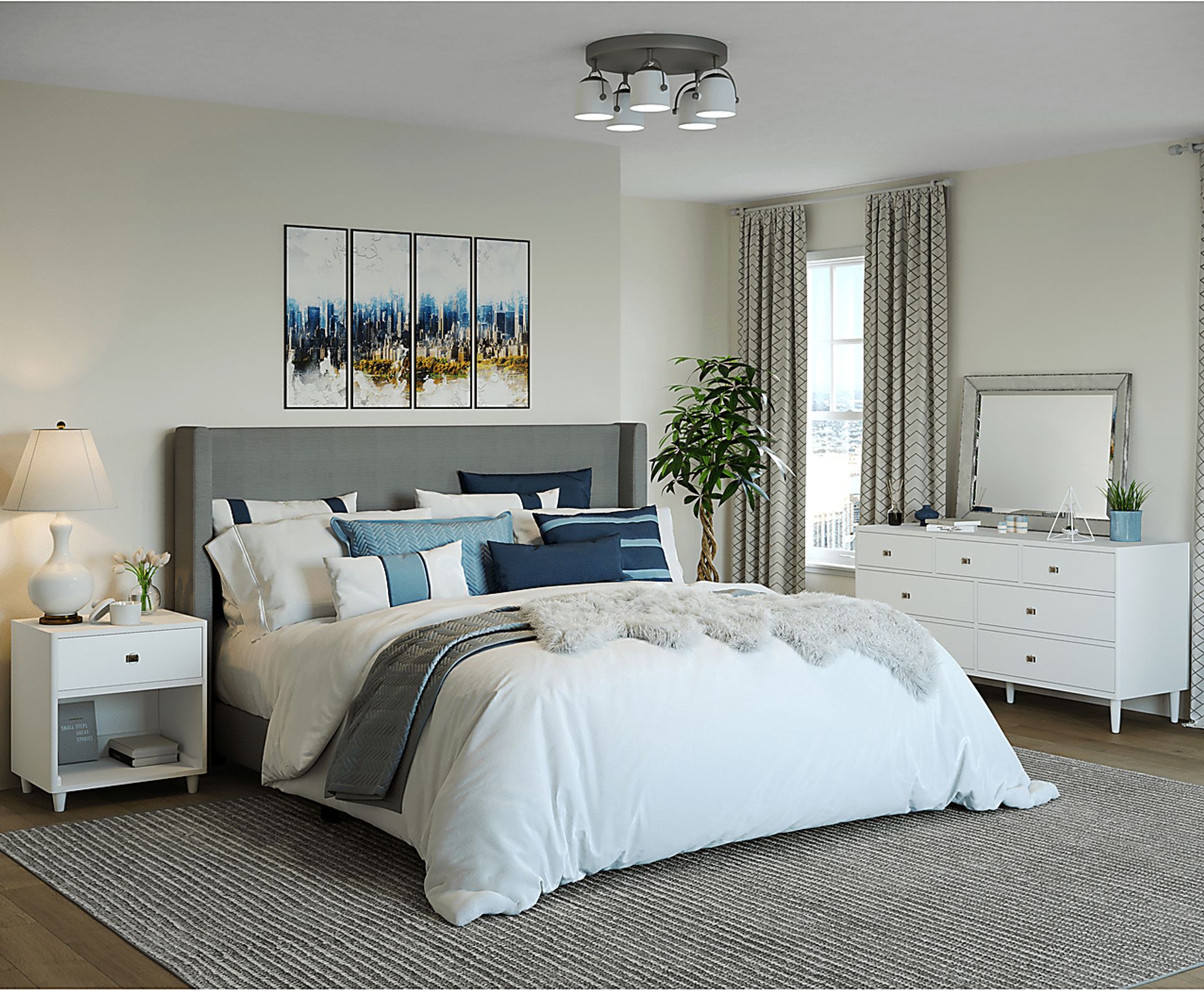 Fionelle Light Gray Queen Bed - Image 7