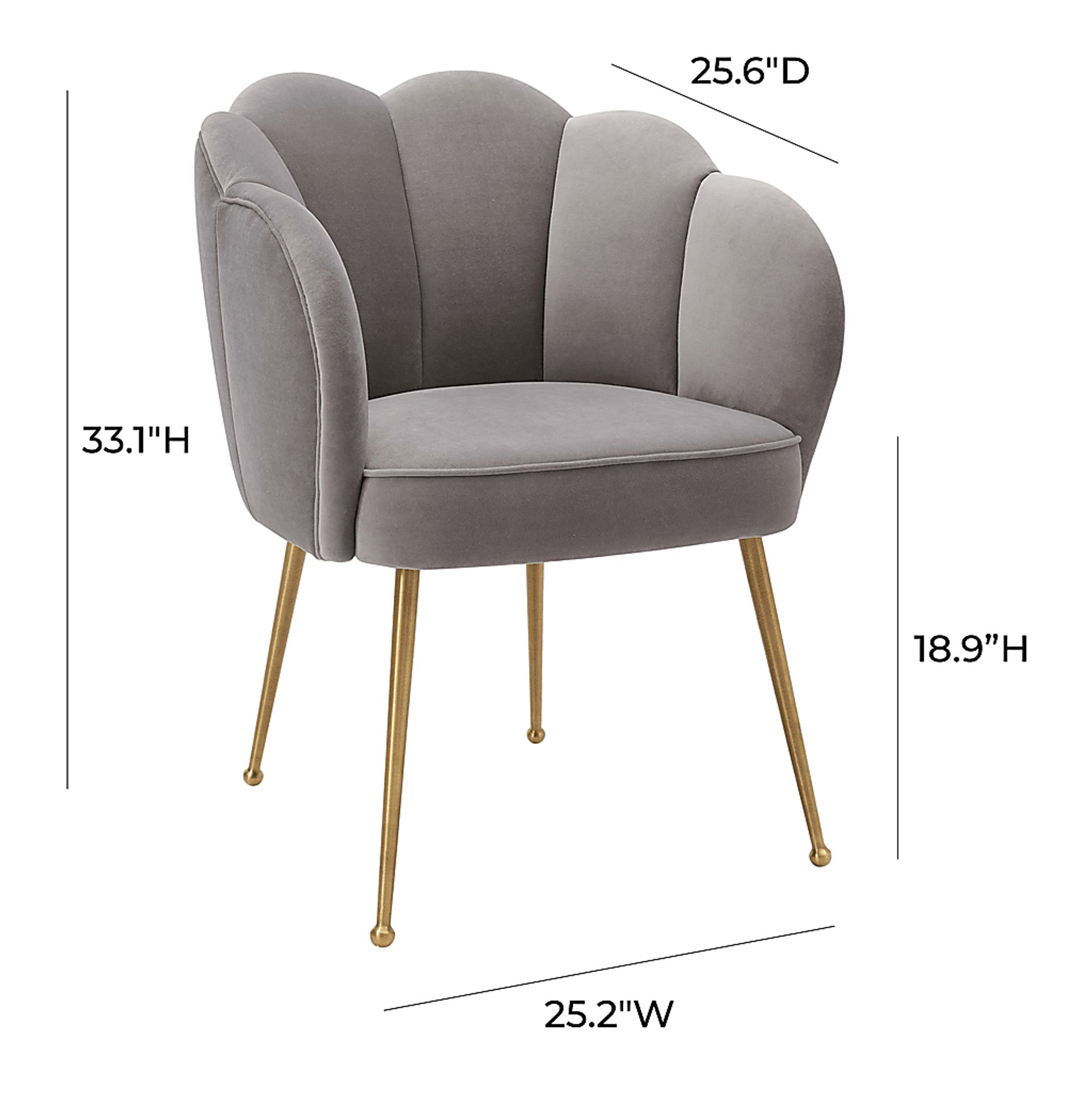 Fiora Elle Gray Arm Chair - Image 7