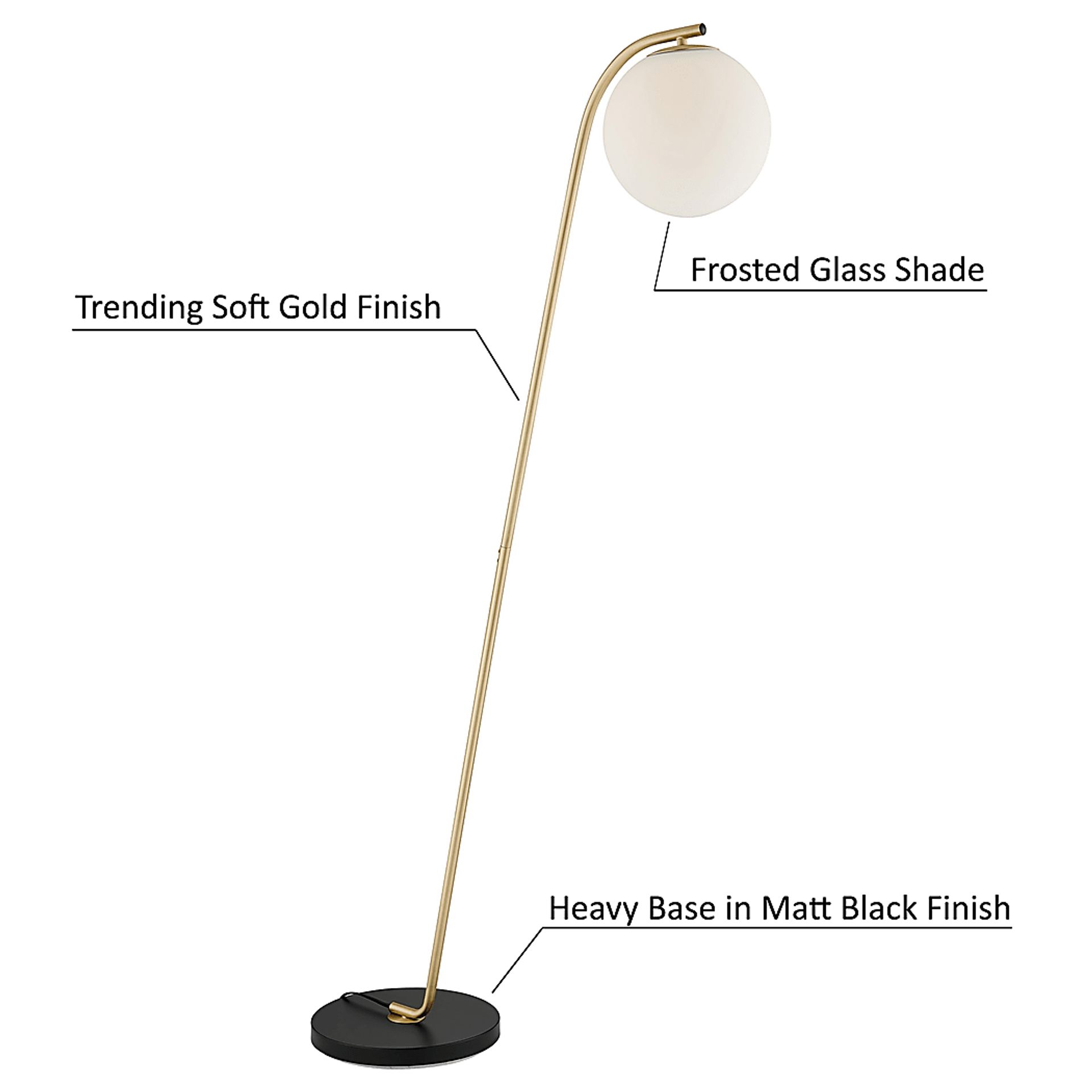Fiore Point Gold Floor Lamp - Image 5