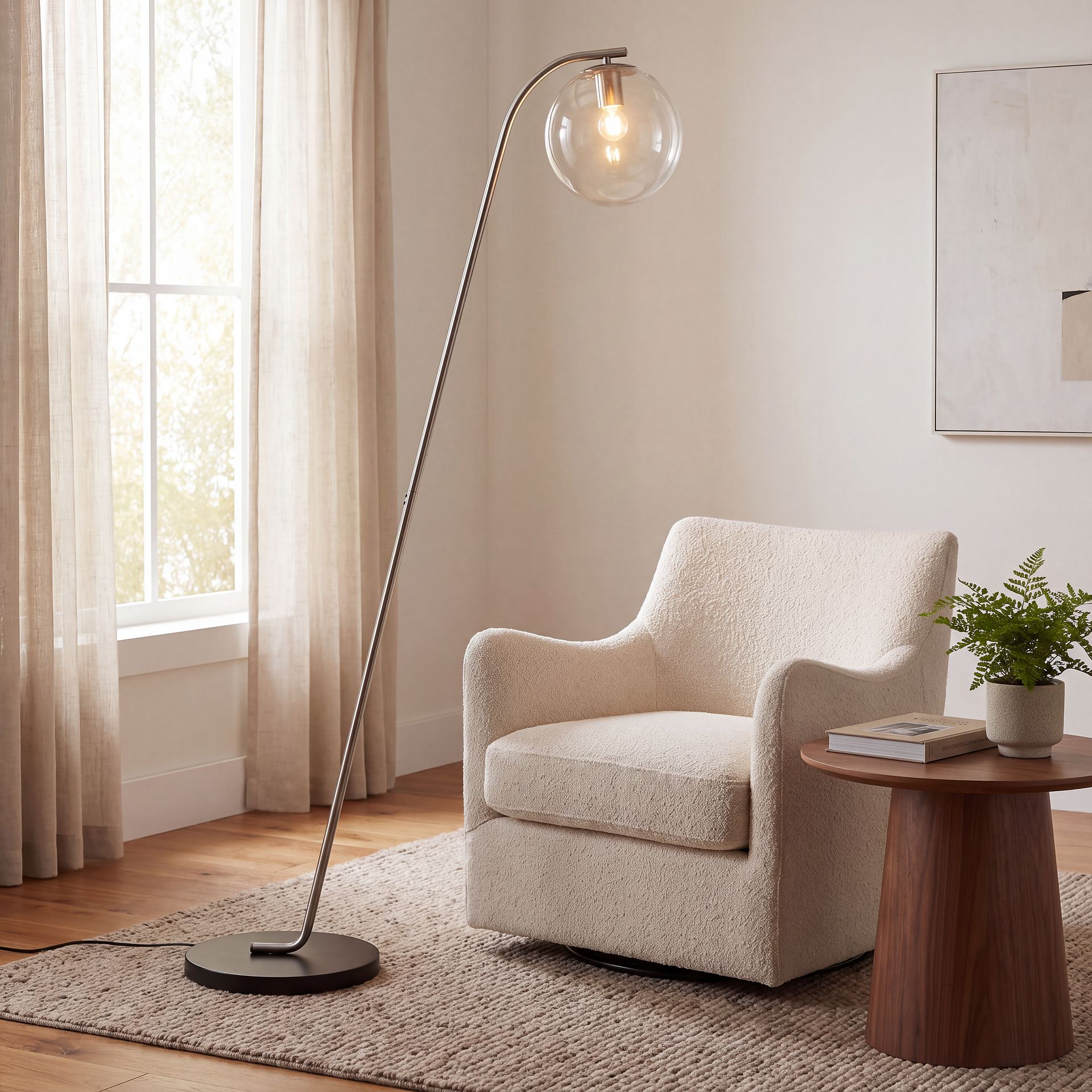 Fiore Point Nickel Floor Lamp - Image 6