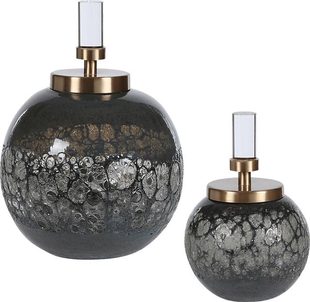Fiorella Blue Decor Bottle, Set of 2 - Thumbnail - Image 1