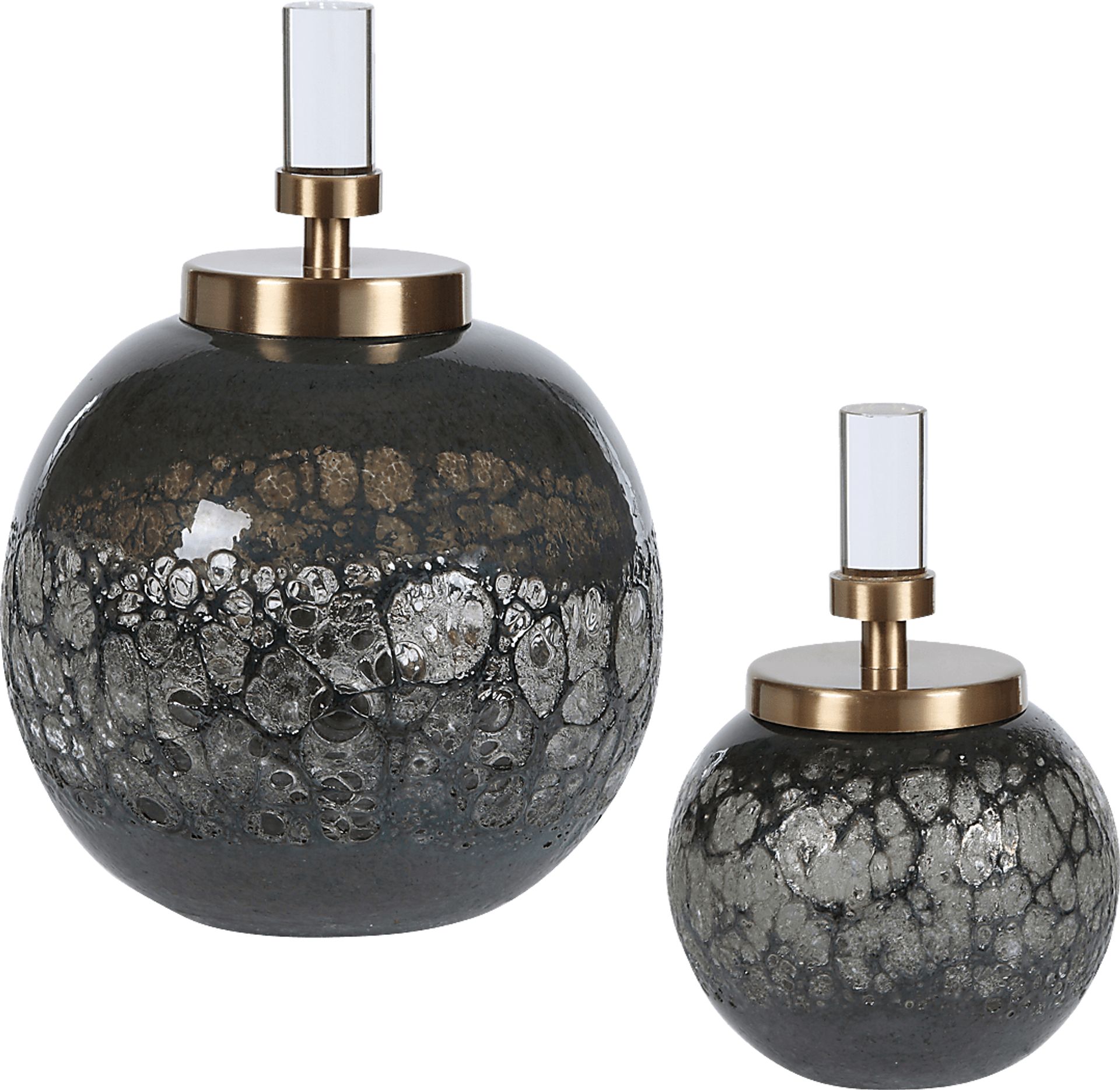Fiorella Blue Decor Bottle, Set of 2 - Image 1
