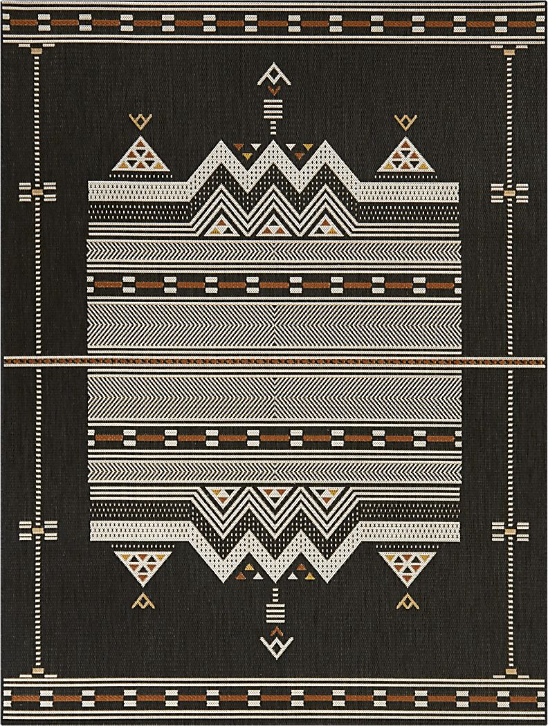 Fiorentino Charcoal 7'10 x 10' Indoor/Outdoor Rug