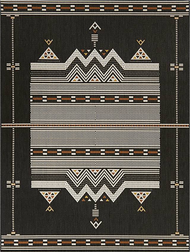 Fiorentino Charcoal 7'10 x 10' Indoor/Outdoor Rug - Thumbnail - Image 1