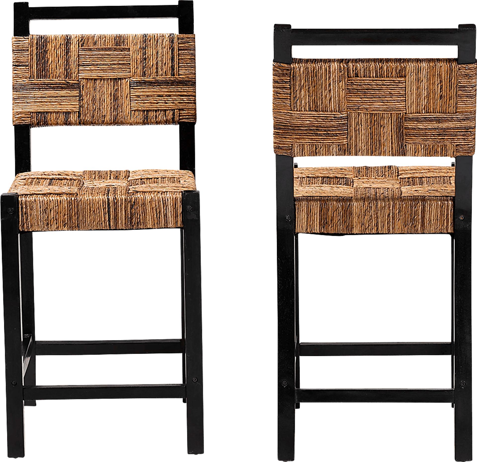 Firecasty Brown and Black Counter Height Stool, Set of 2 - Image 4