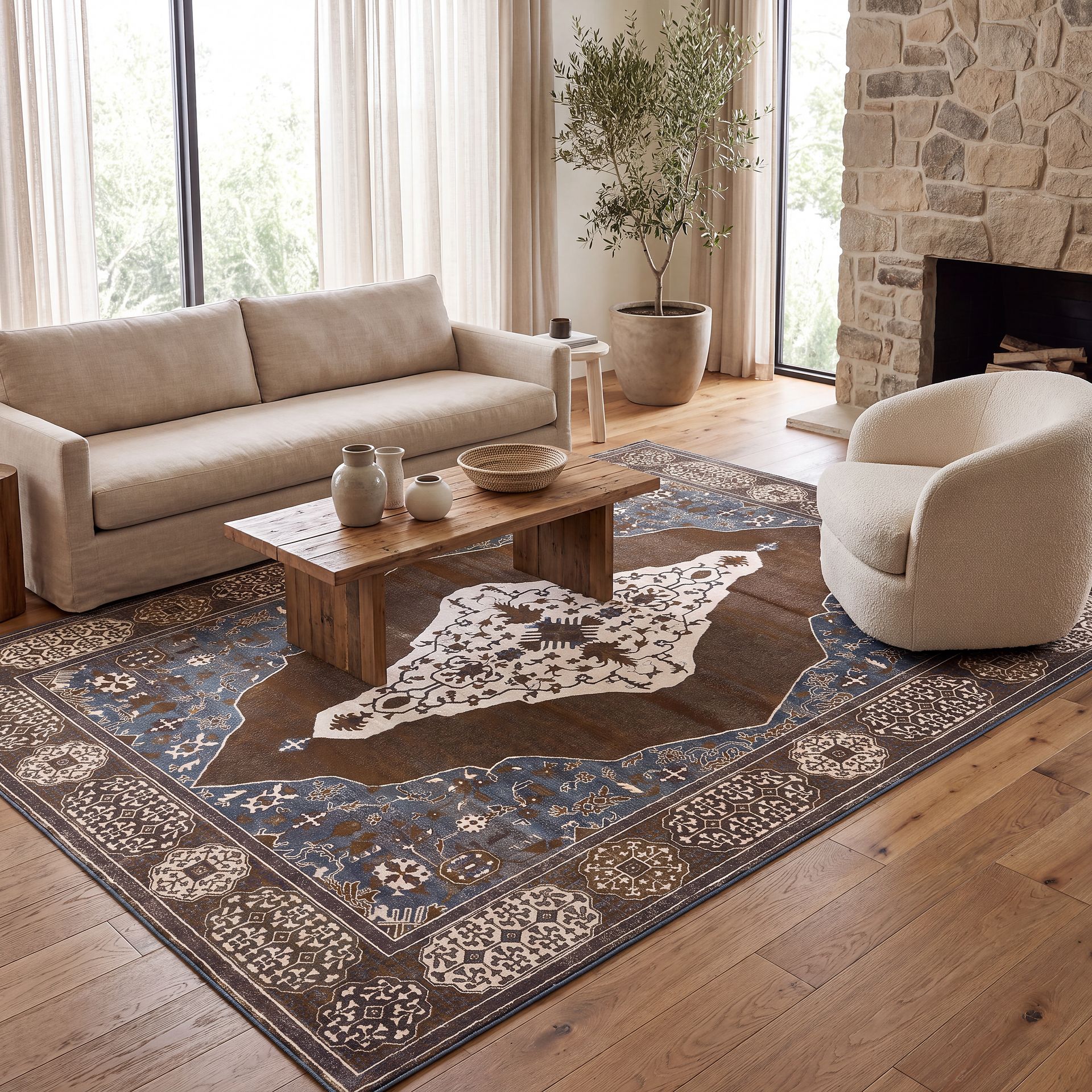 Firesun Rust 5'3 x 7'6 Rug - Image 3